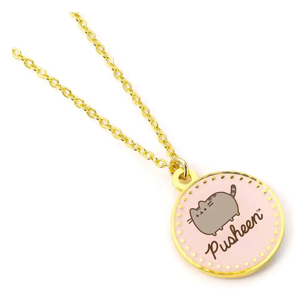 Pusheen Pendant & Colier Roz Name poza produsului