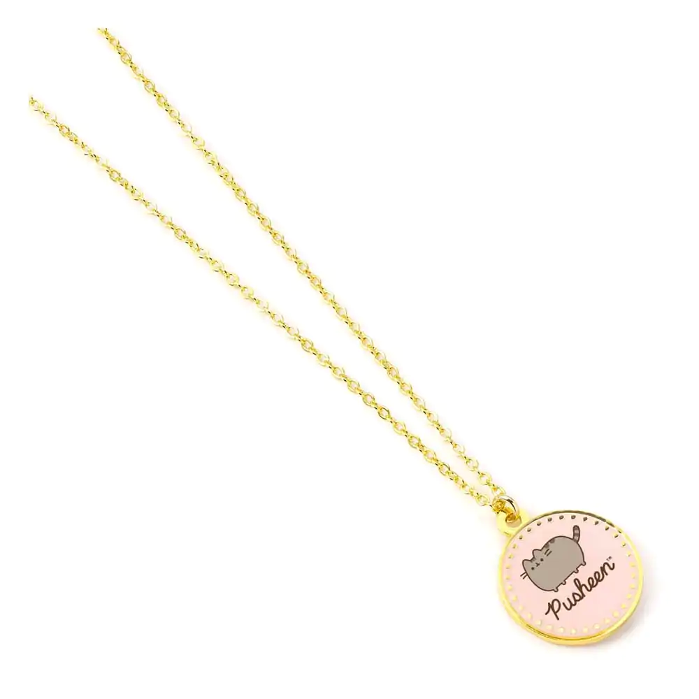 Pusheen Pendant & Colier Roz Name poza produsului