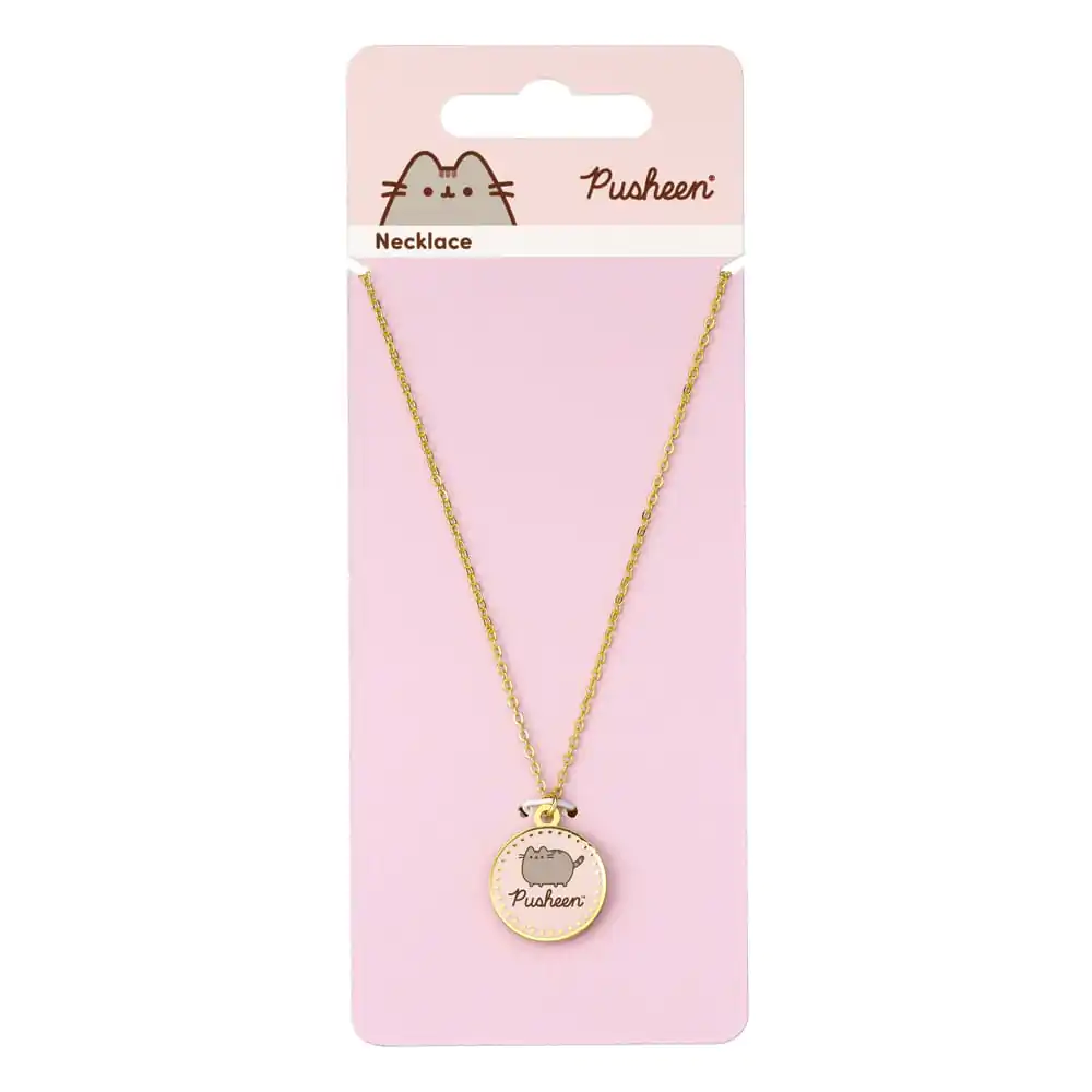 Pusheen Pendant & Colier Roz Name poza produsului