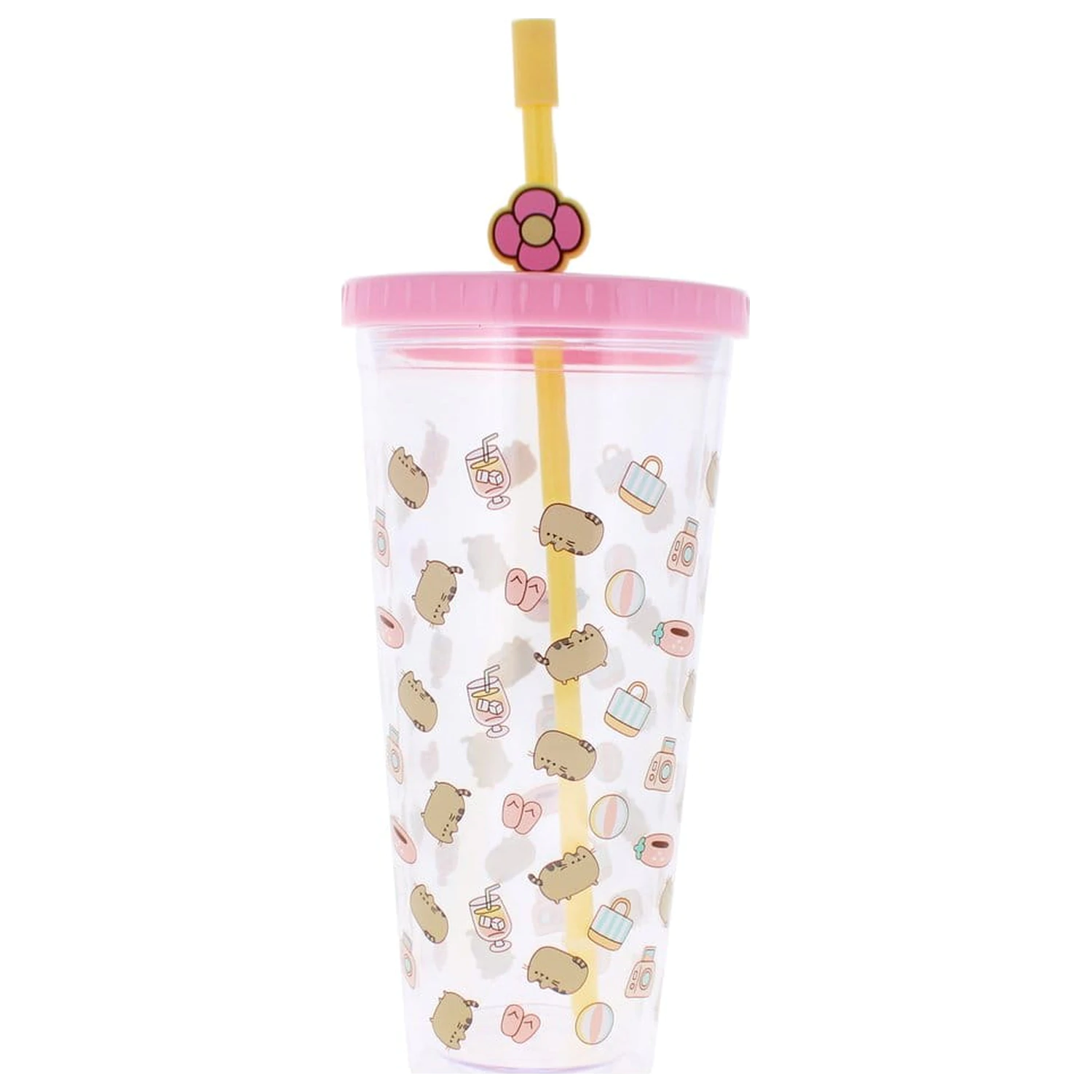 Pusheen Tumbler cu pai 700 ml poza produsului