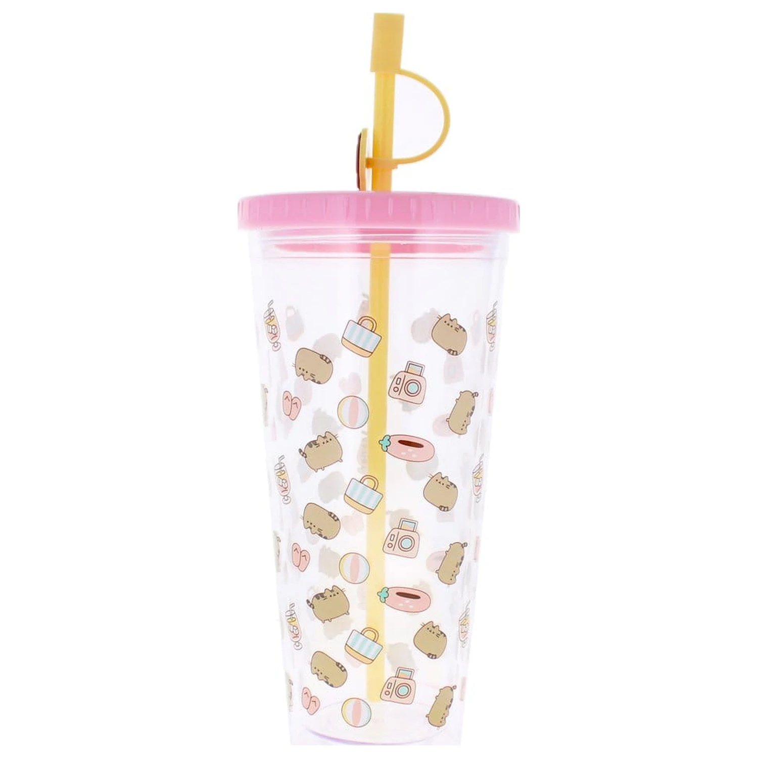 Pusheen Tumbler cu pai 700 ml poza produsului