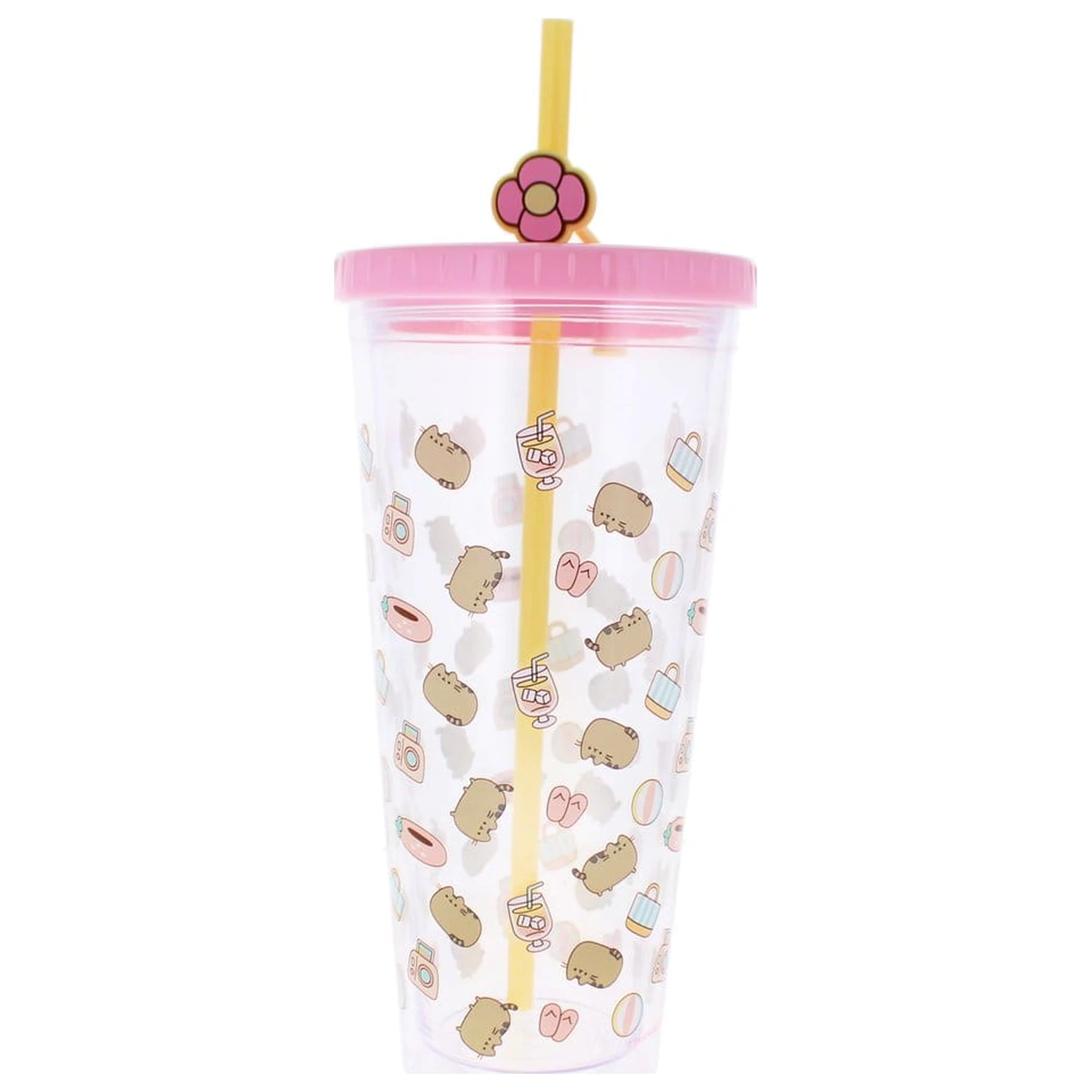 Pusheen Tumbler cu pai 700 ml poza produsului