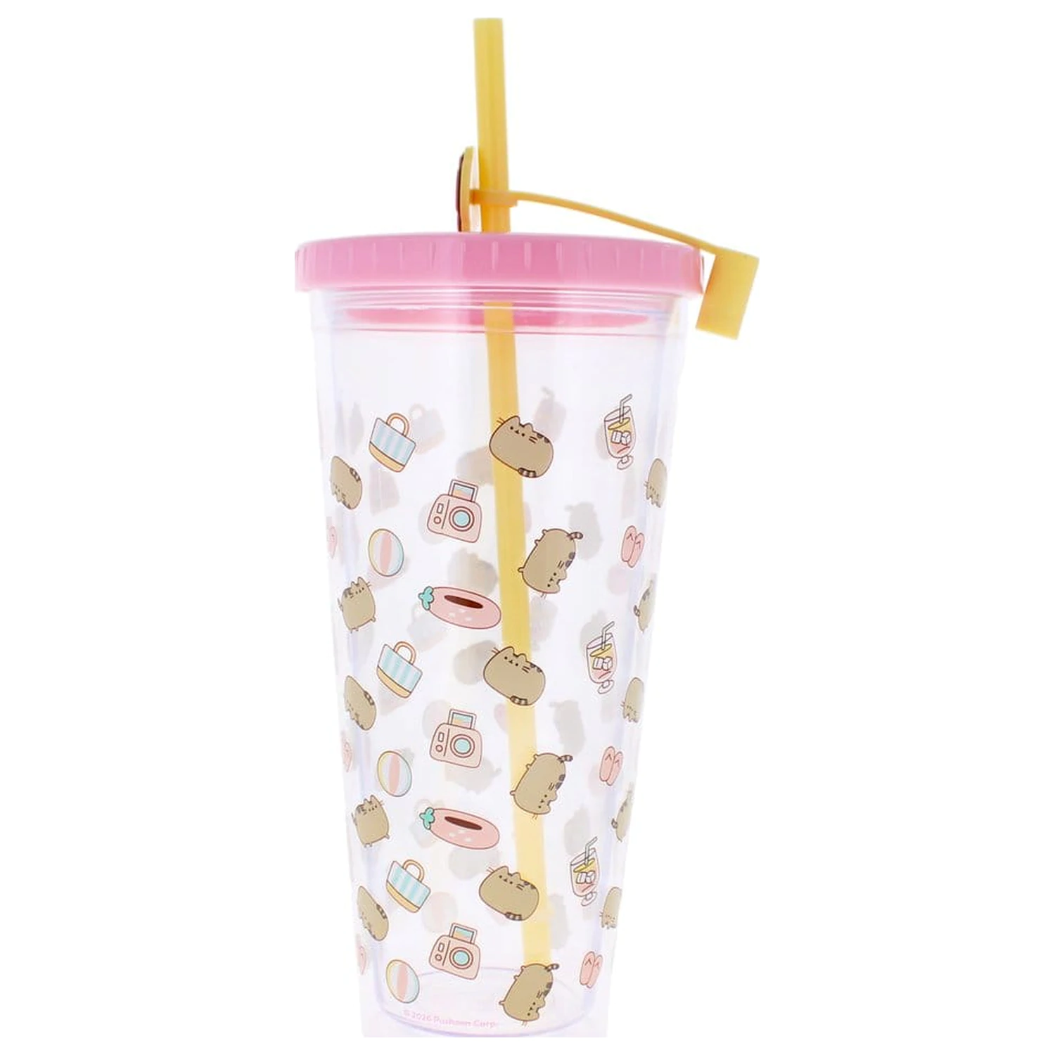Pusheen Tumbler cu pai 700 ml poza produsului