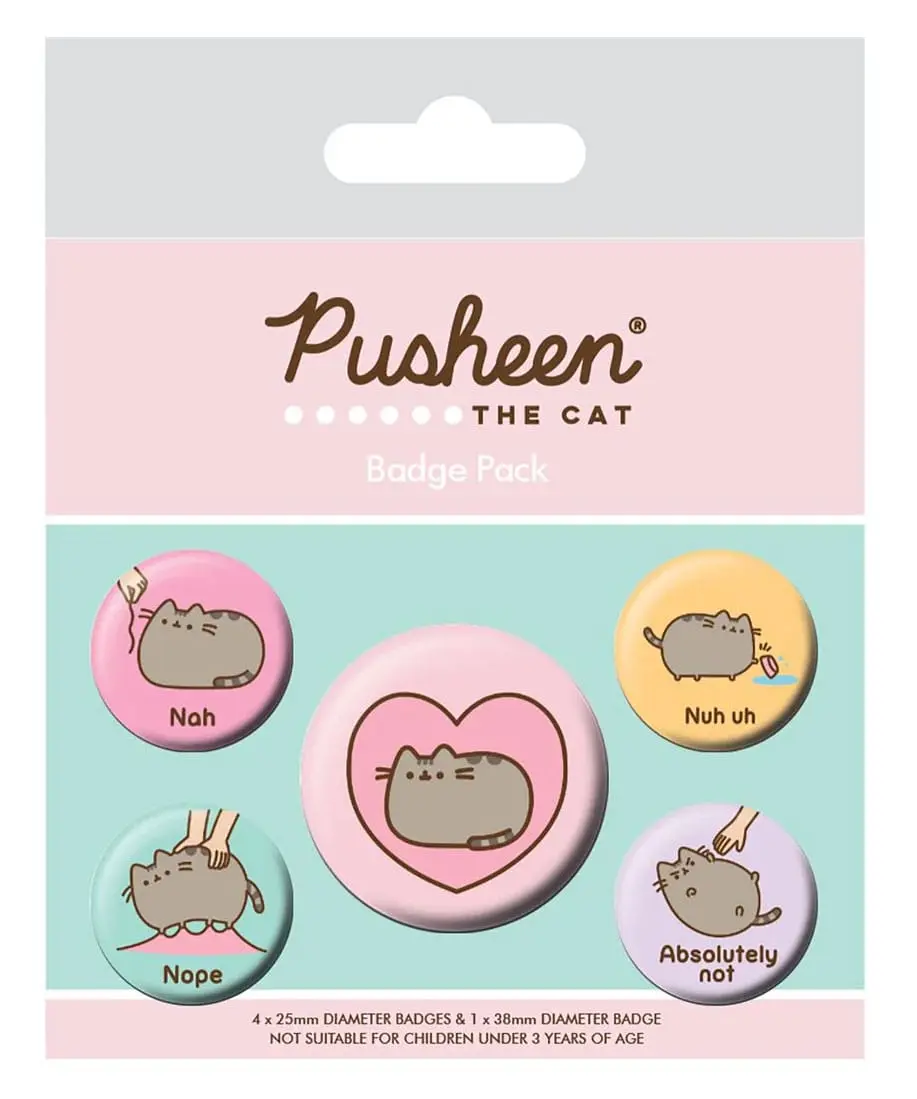 Set 5 insigne tip buton Pusheen Nah poza produsului