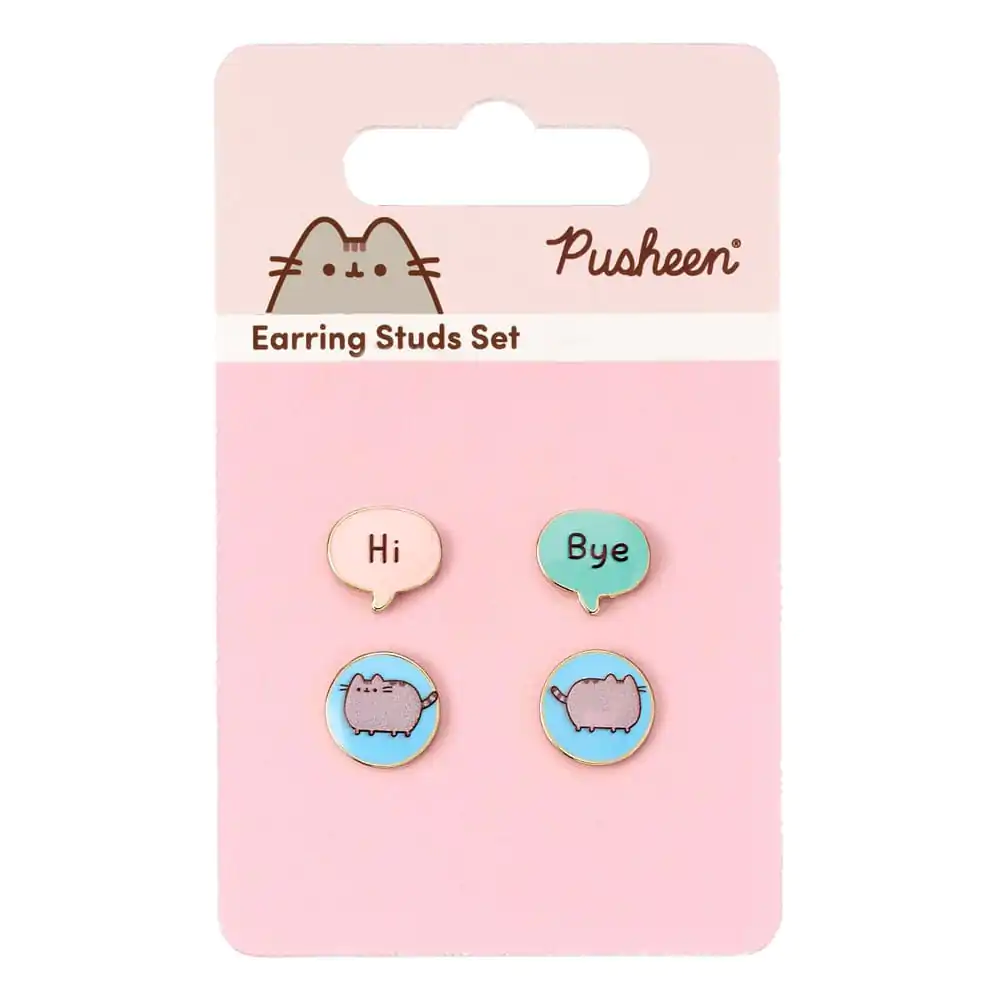 Set 2 perechi cercei Pusheen "Hi, Bye" poza produsului