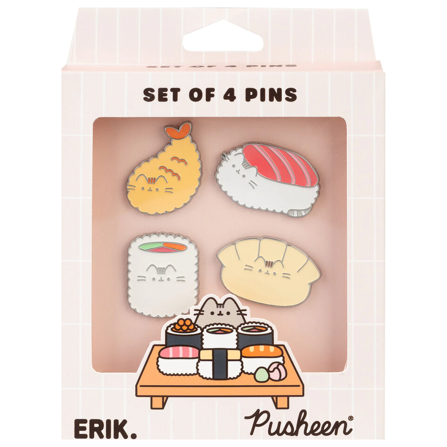 Pusheen Sushi Roll set 4 piese insigne poza produsului