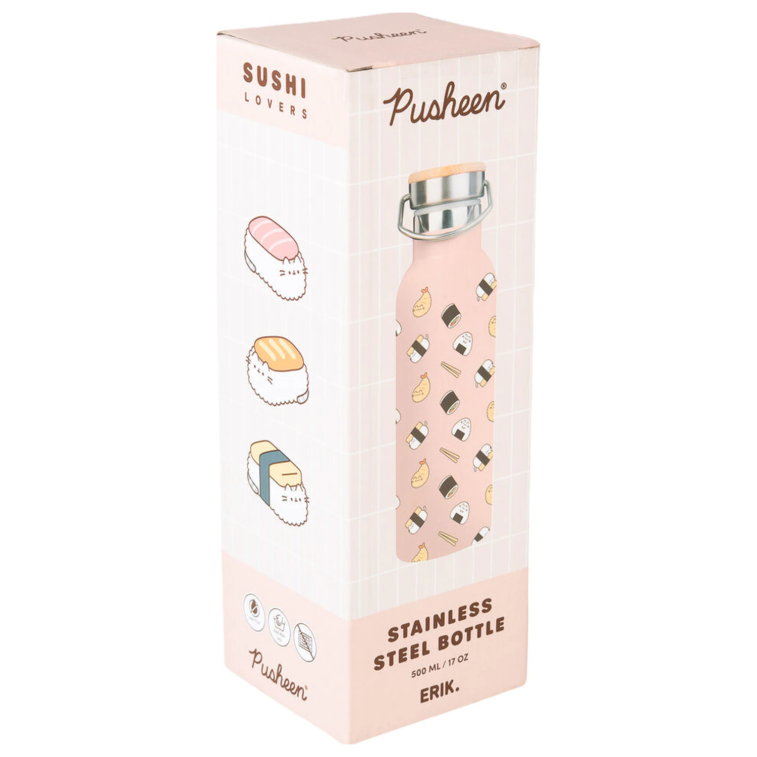 Pusheen Sushi Roll sticla metalica poza produsului