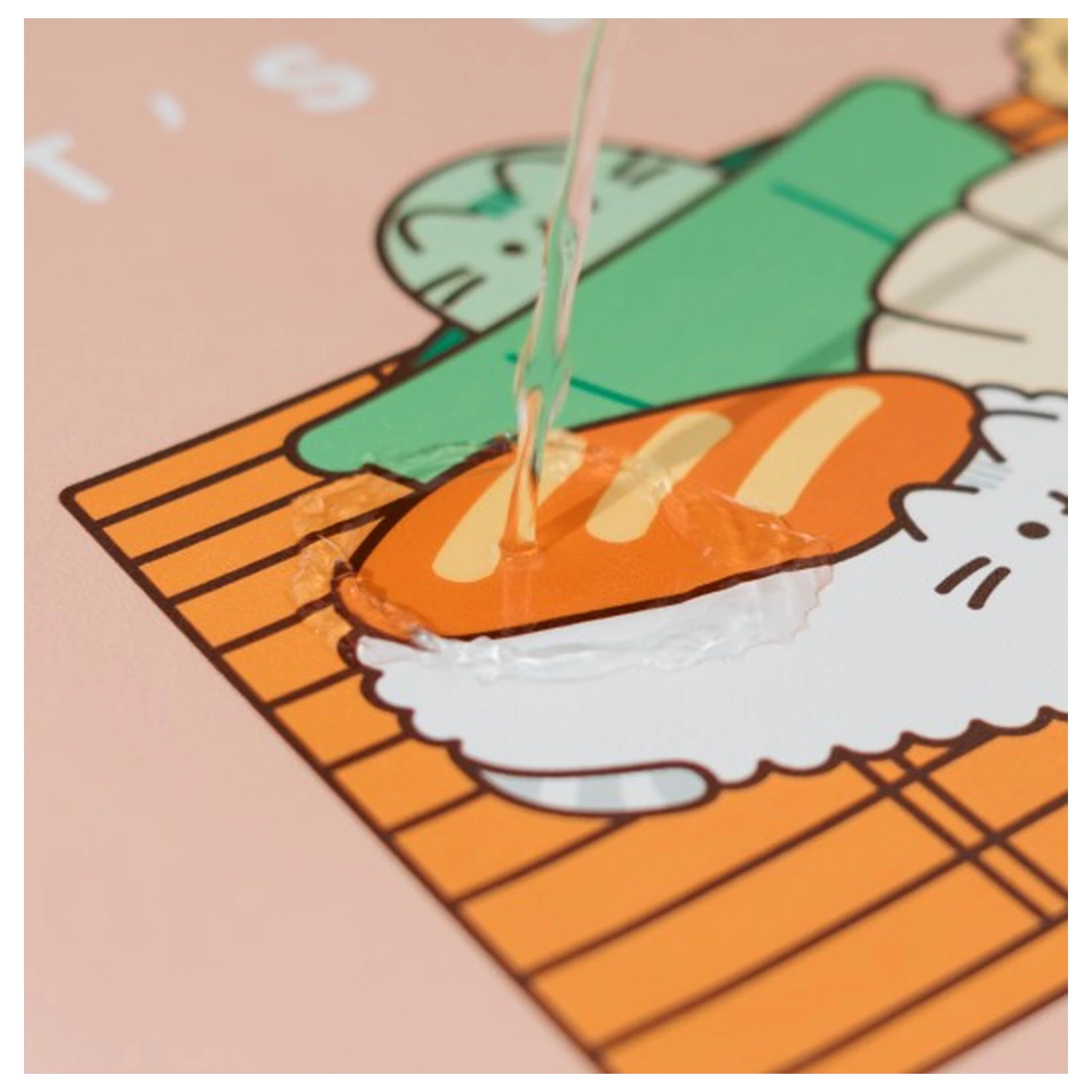 Pusheen Sushi Roll gaming desk mat poza produsului