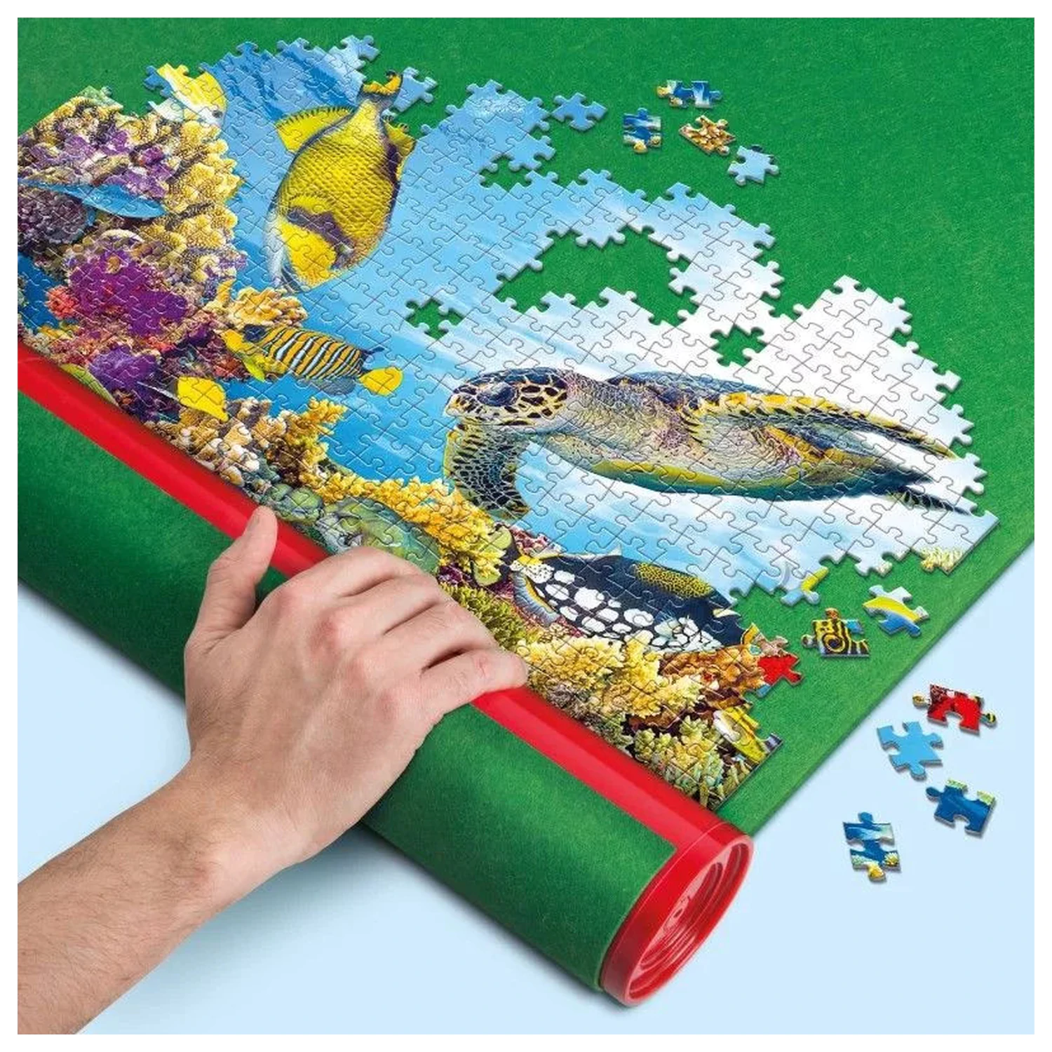 Puzzle Green Mat Clementoni poza produsului