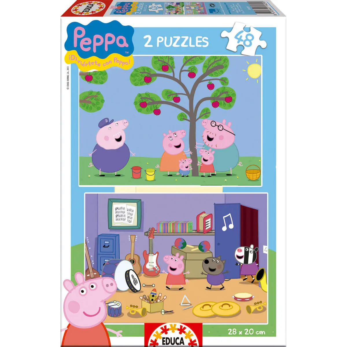 Peppa Pig puzzle 2x48 piese poza produsului