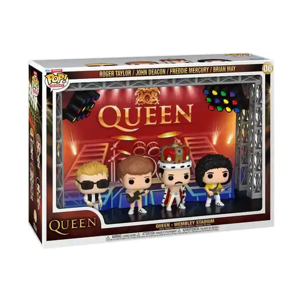 Queen Funko POP Moments Deluxe Figurine Vinil Set 4 Piese Wembley Stadium poza produsului