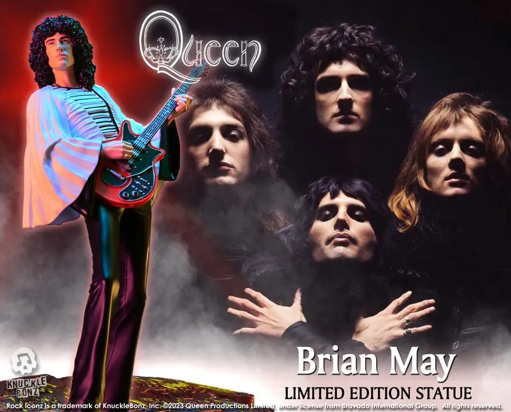 Statuie Queen Rock Iconz Brian May II (Sheer Heart Attack Era) 23 cm poza produsului