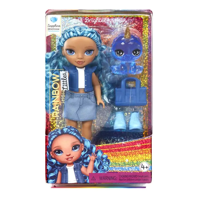 Rainbow High mica papusa fashion albastra poza produsului