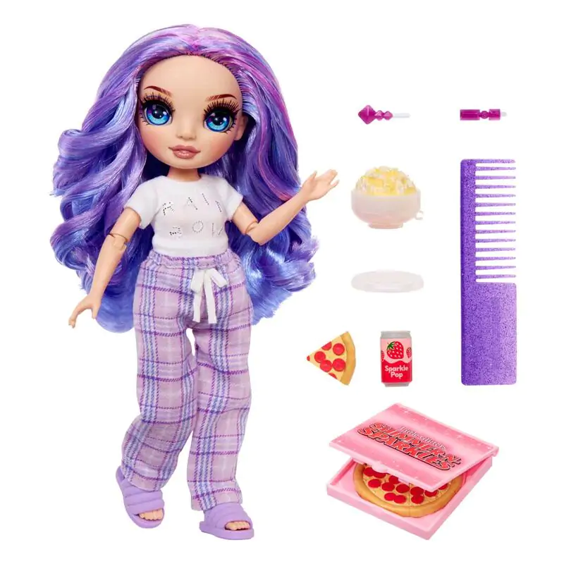 Rainbow High petrecere în pijamale Păpușă Violet 22 cm poza produsului