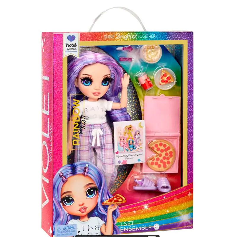 Rainbow High petrecere în pijamale Păpușă Violet 22 cm poza produsului