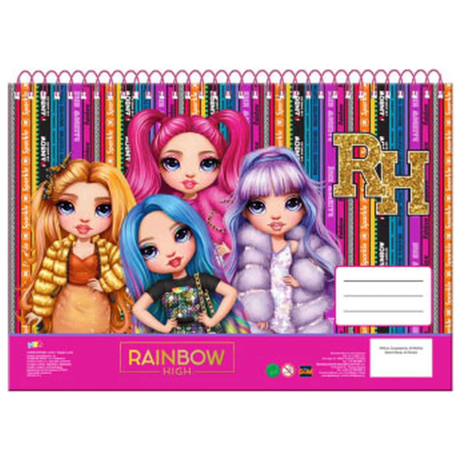 Rainbow High A/4 Spiral Sketchbook, 30 coli poza produsului