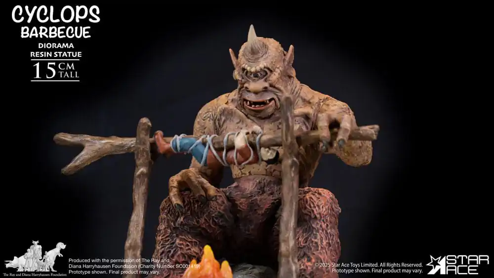 Ray Harryhausen Diorama 1/8 Cyclops Barbecue Scene 17 cm poza produsului