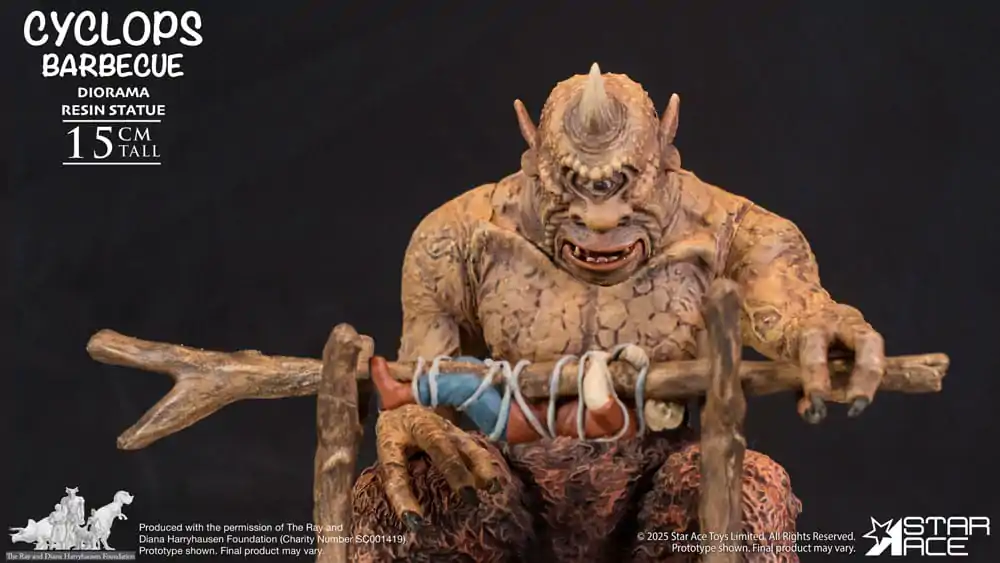 Ray Harryhausen Diorama 1/8 Cyclops Barbecue Scene 17 cm poza produsului