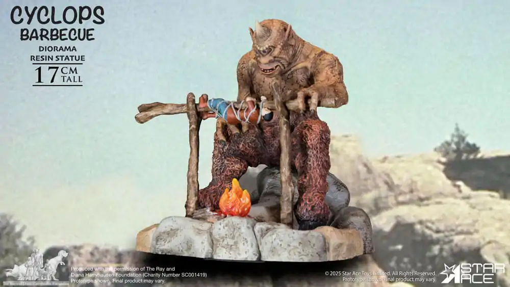 Ray Harryhausen Diorama 1/8 Cyclops Barbecue Scene 17 cm poza produsului