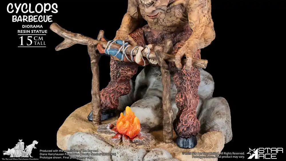 Ray Harryhausen Diorama 1/8 Cyclops Barbecue Scene 17 cm poza produsului