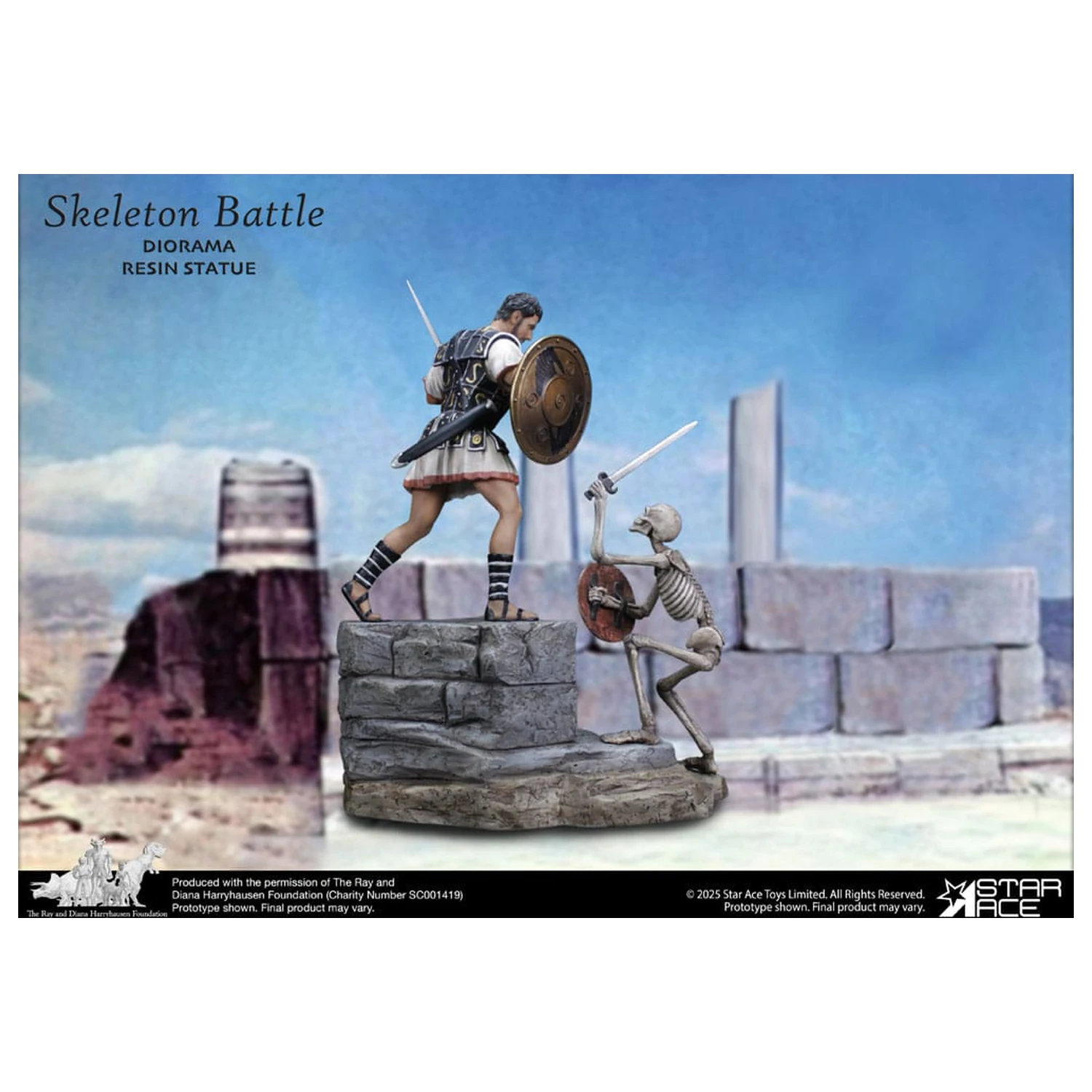 Ray Harryhausen Diorama Scena de Batalie Schelet 1/8 30 cm poza produsului
