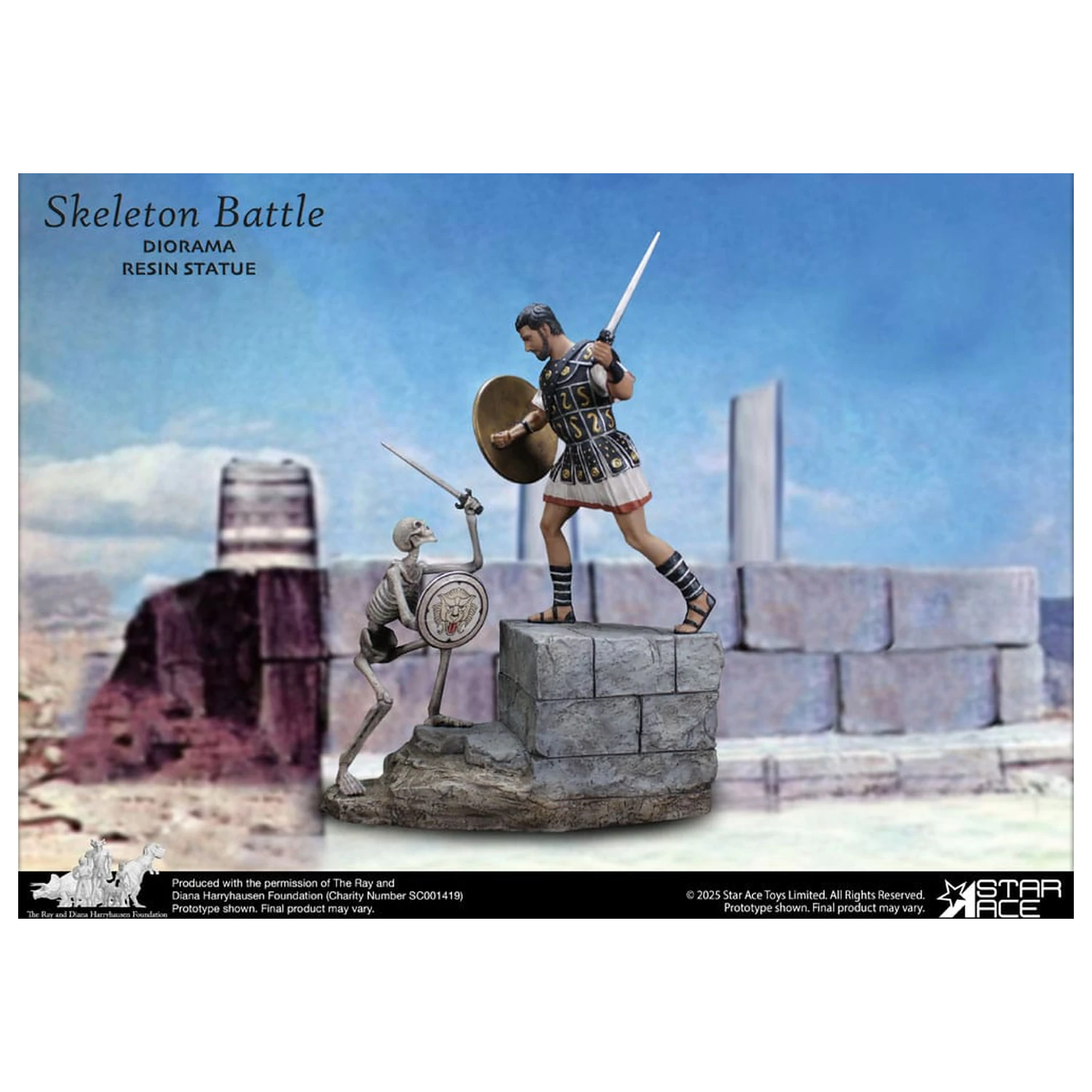 Ray Harryhausen Diorama Scena de Batalie Schelet 1/8 30 cm poza produsului