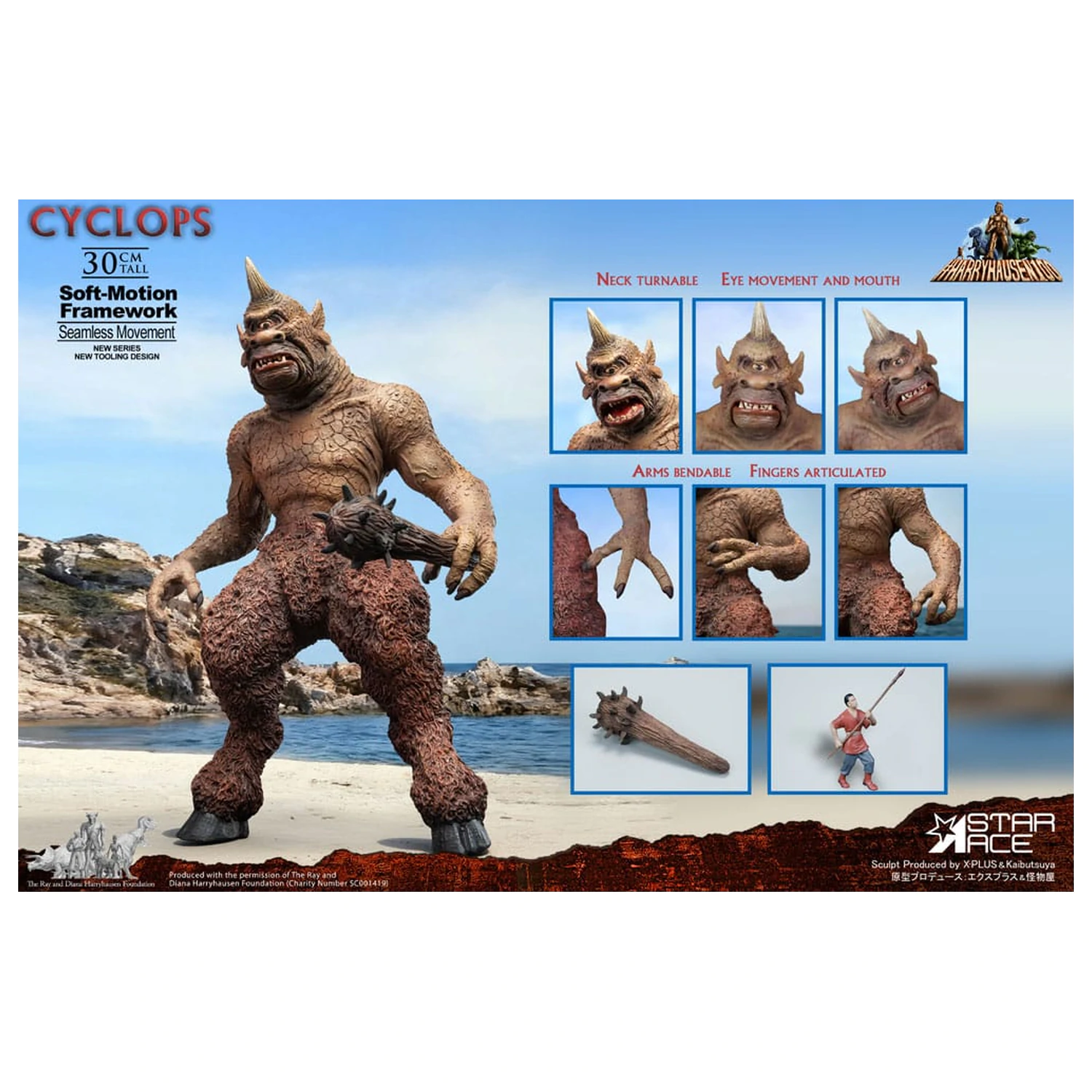 Ray Harryhausen Soft-Motion Series Statuie Cyclops 30 cm poza produsului