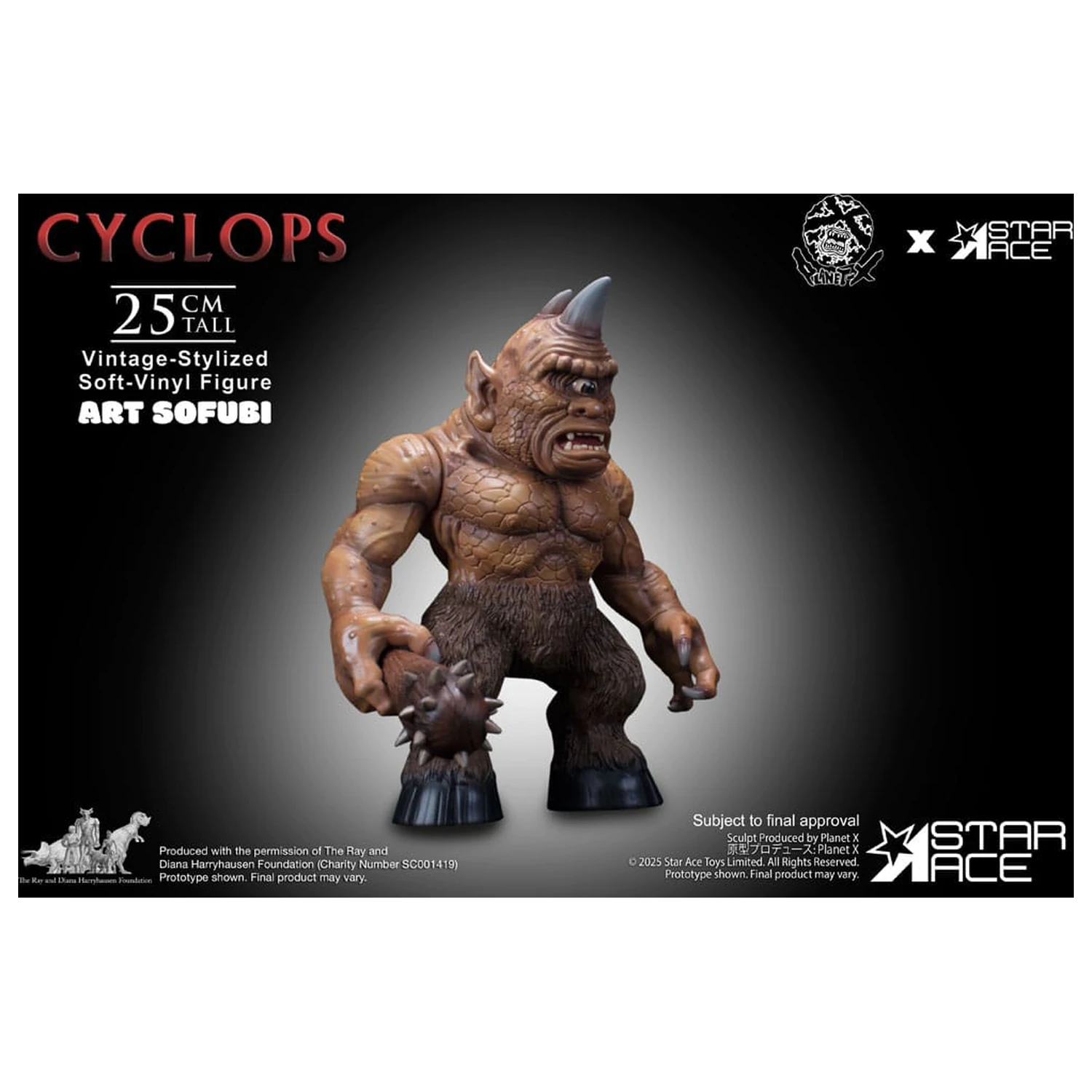 Ray Harryhausen Statuie din vinil moale Cyclops (Stil Vintage) 25 cm poza produsului