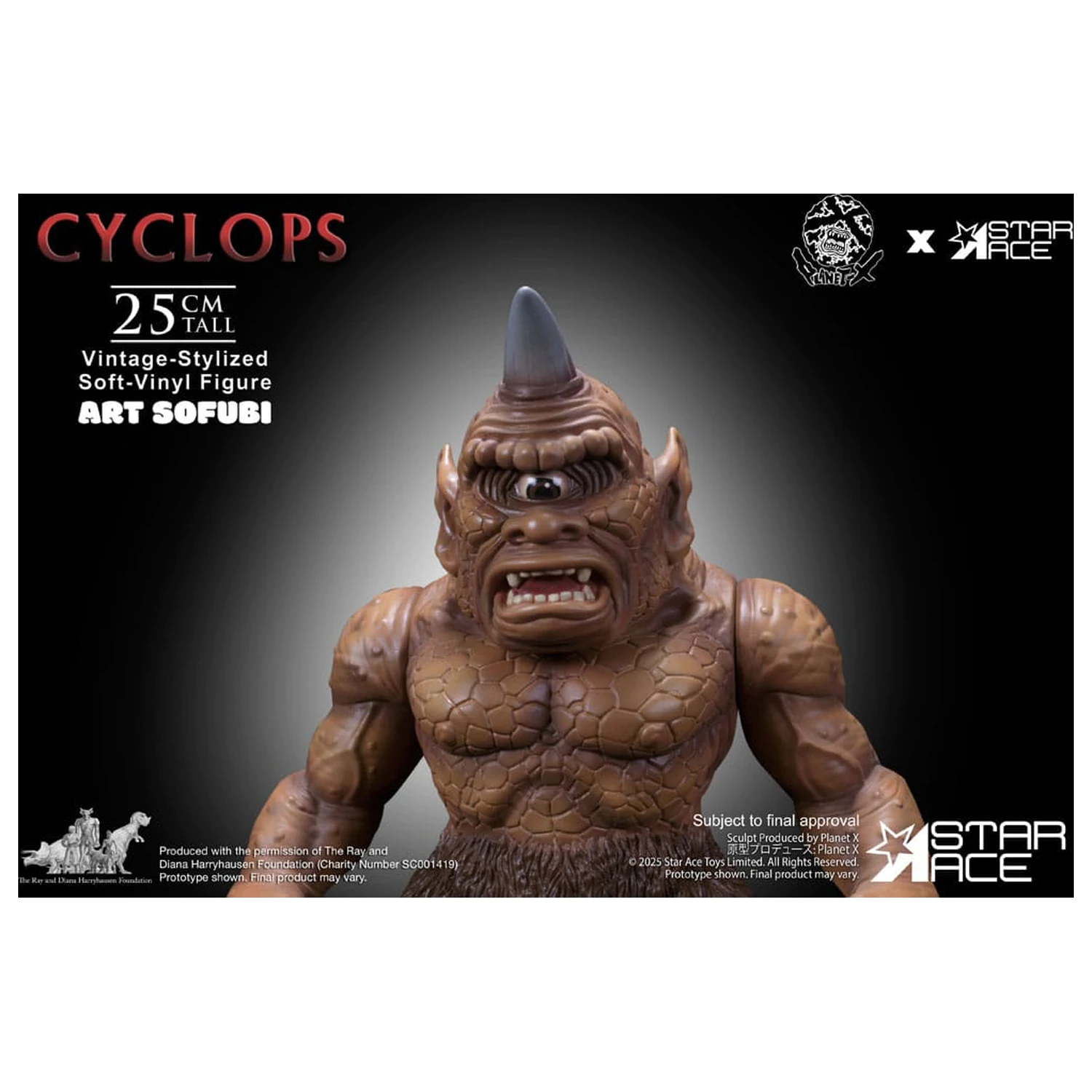 Ray Harryhausen Statuie din vinil moale Cyclops (Stil Vintage) 25 cm poza produsului