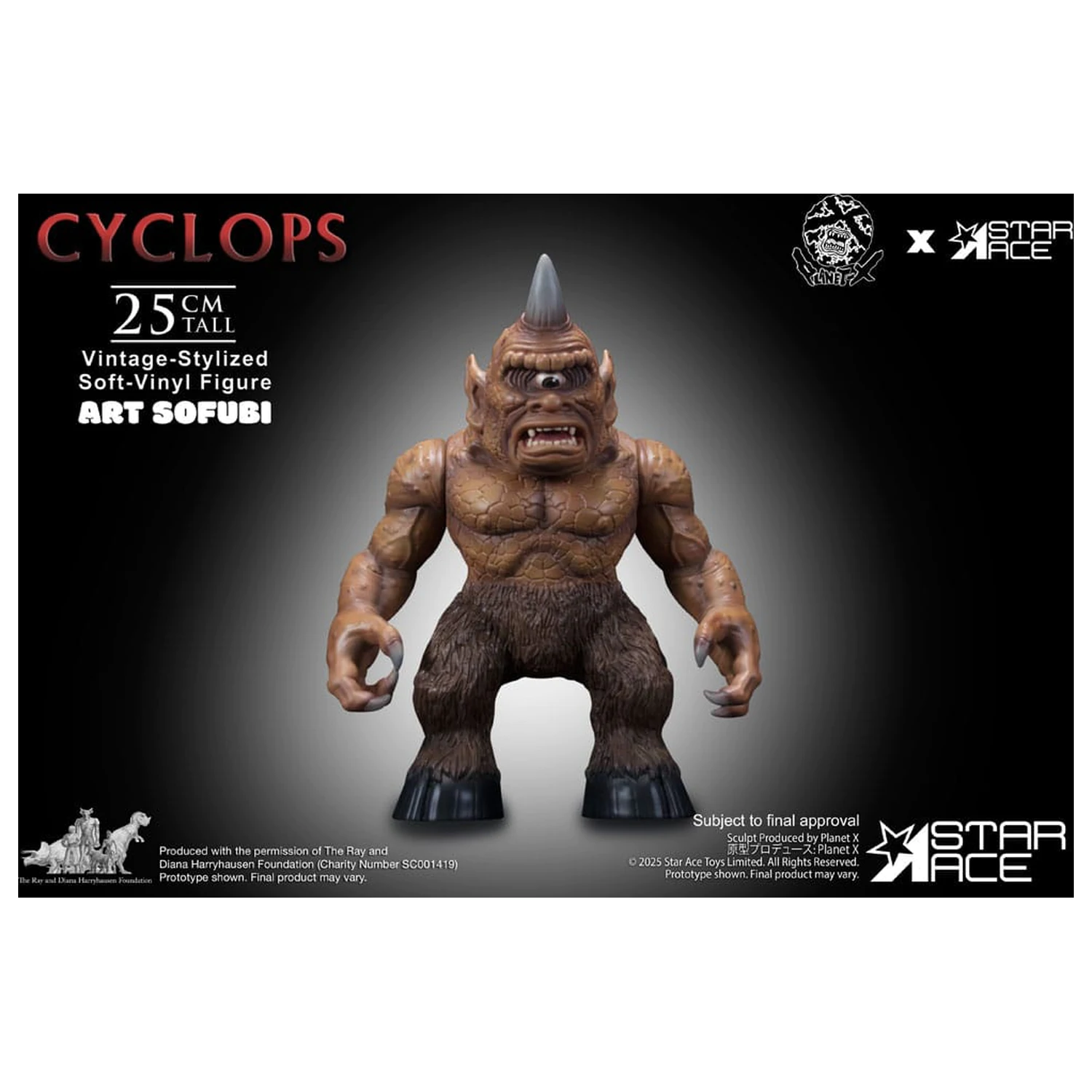Ray Harryhausen Statuie din vinil moale Cyclops (Stil Vintage) 25 cm poza produsului