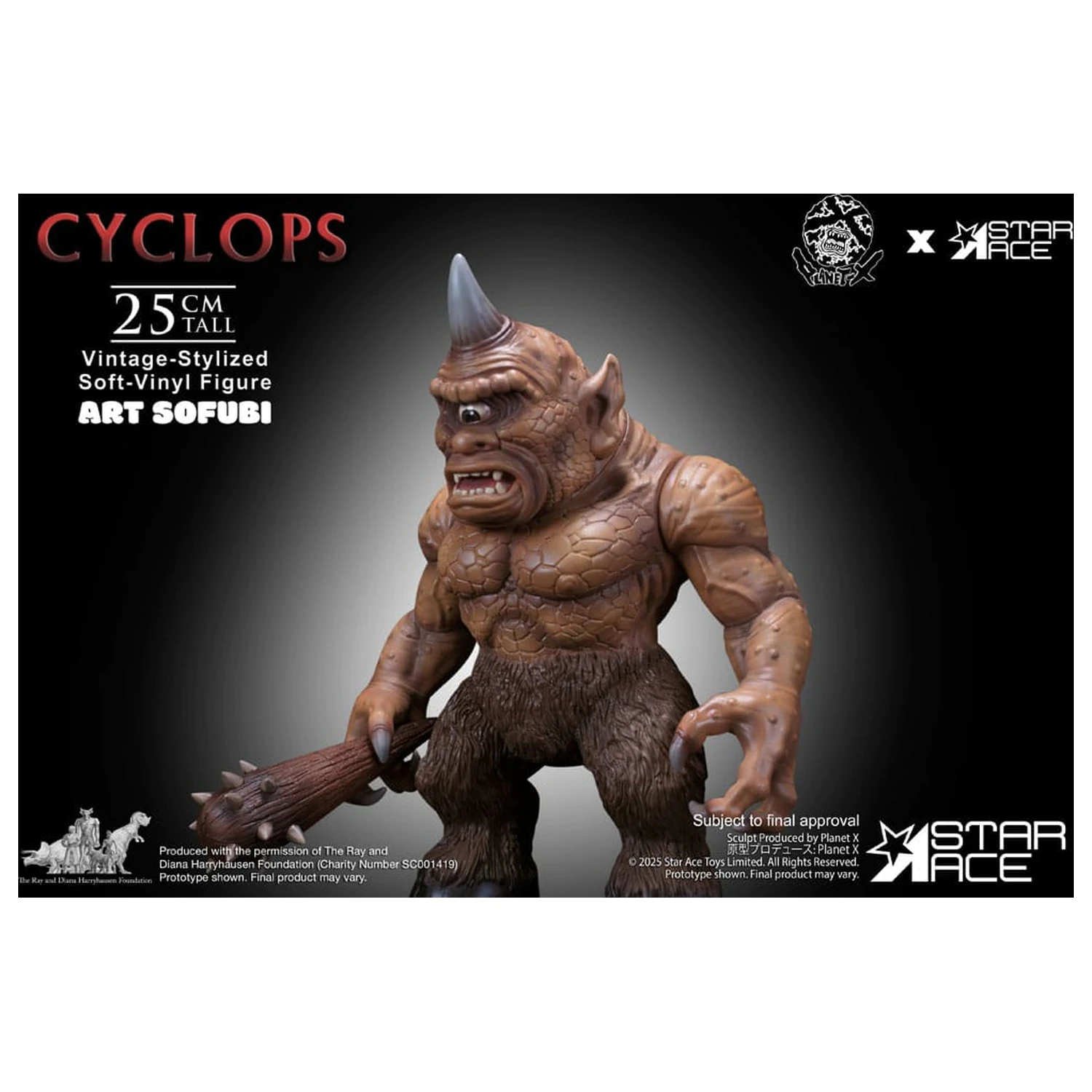 Ray Harryhausen Statuie din vinil moale Cyclops (Stil Vintage) 25 cm poza produsului