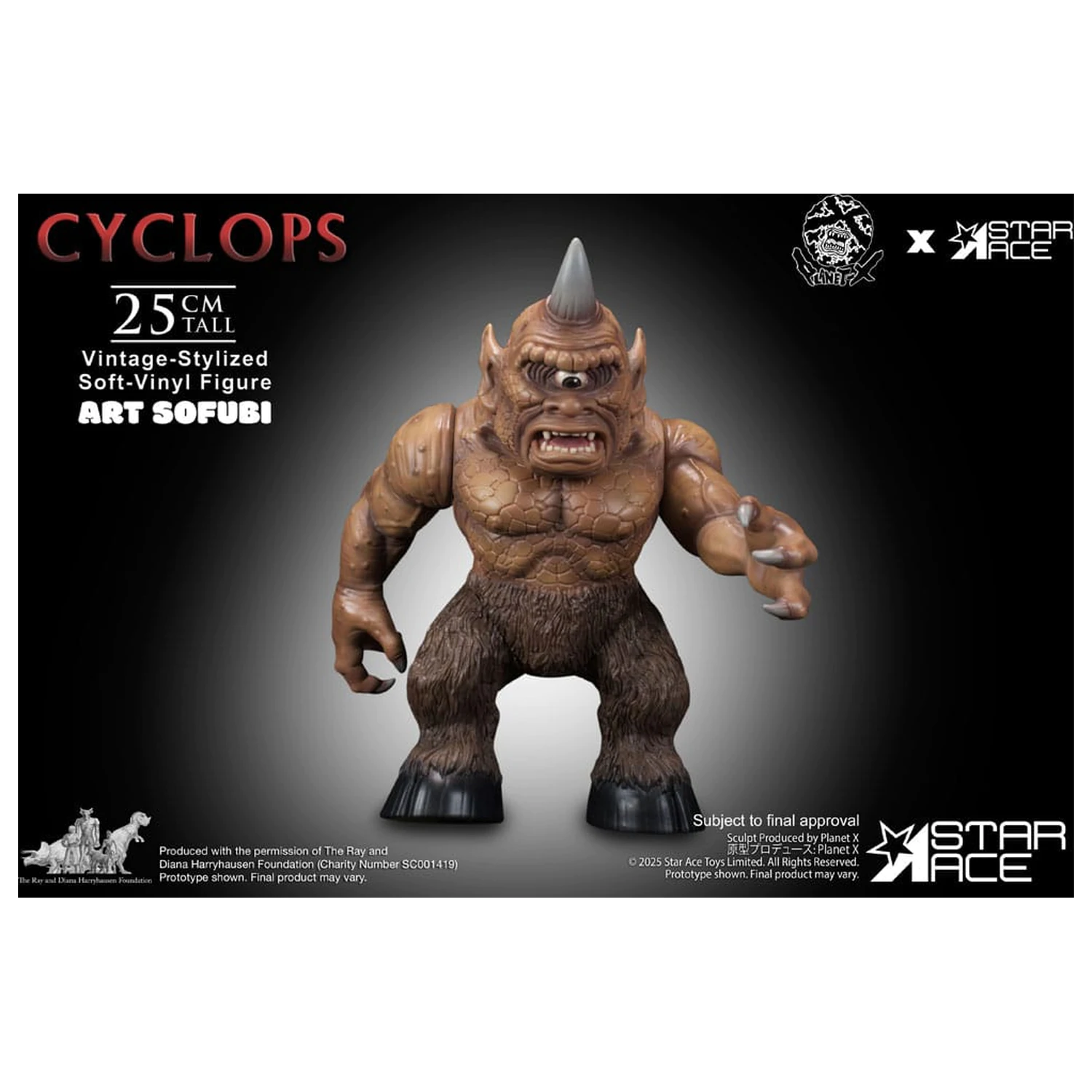 Ray Harryhausen Statuie din vinil moale Cyclops (Stil Vintage) 25 cm poza produsului