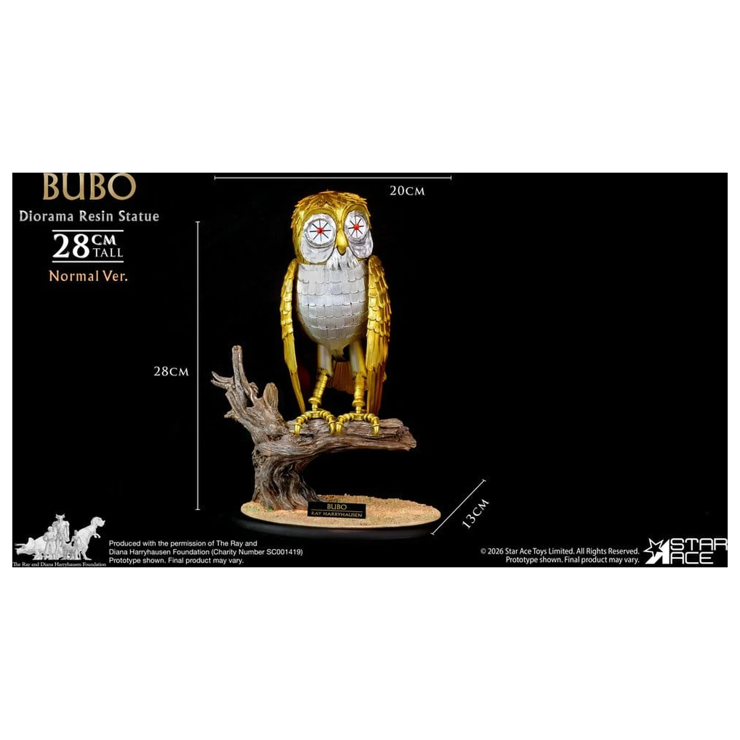 Ray Harryhausens Diorama Statuie din rasina Bubo Normal Ver. 28 cm poza produsului