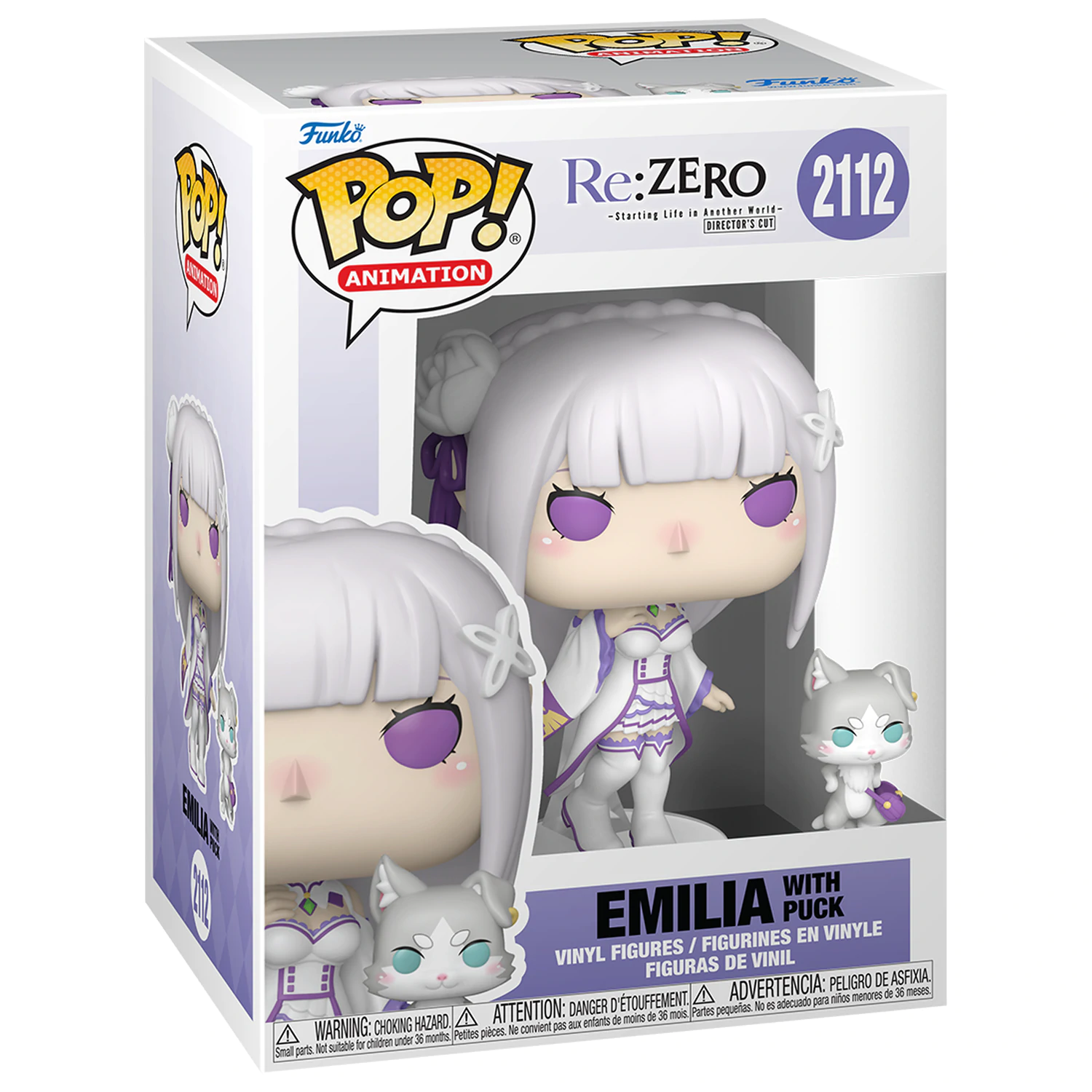 Re:Zero Funko POP!&Buddy Animation Figurina de vinil Emilia cu Puck 9 cm poza produsului