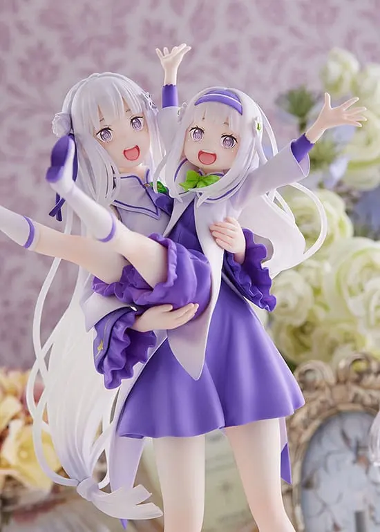 Re:Zero Starting Life in Another World statuie PVC 1/7 Emilia & Childhood Emilia 24 cm poza produsului