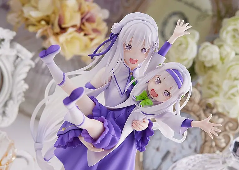 Re:Zero Starting Life in Another World statuie PVC 1/7 Emilia & Childhood Emilia 24 cm poza produsului