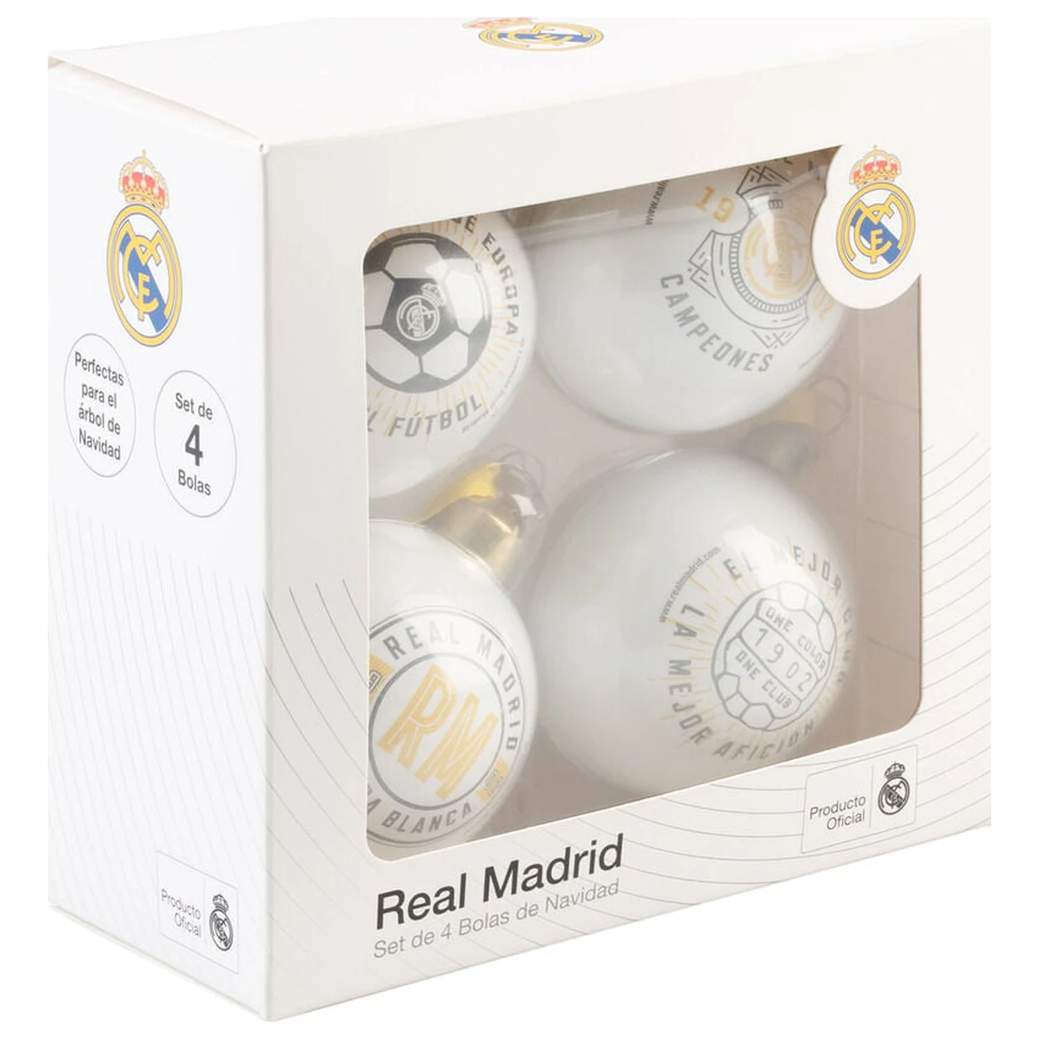 Real Madrid set de 4 globuri de Craciun poza produsului