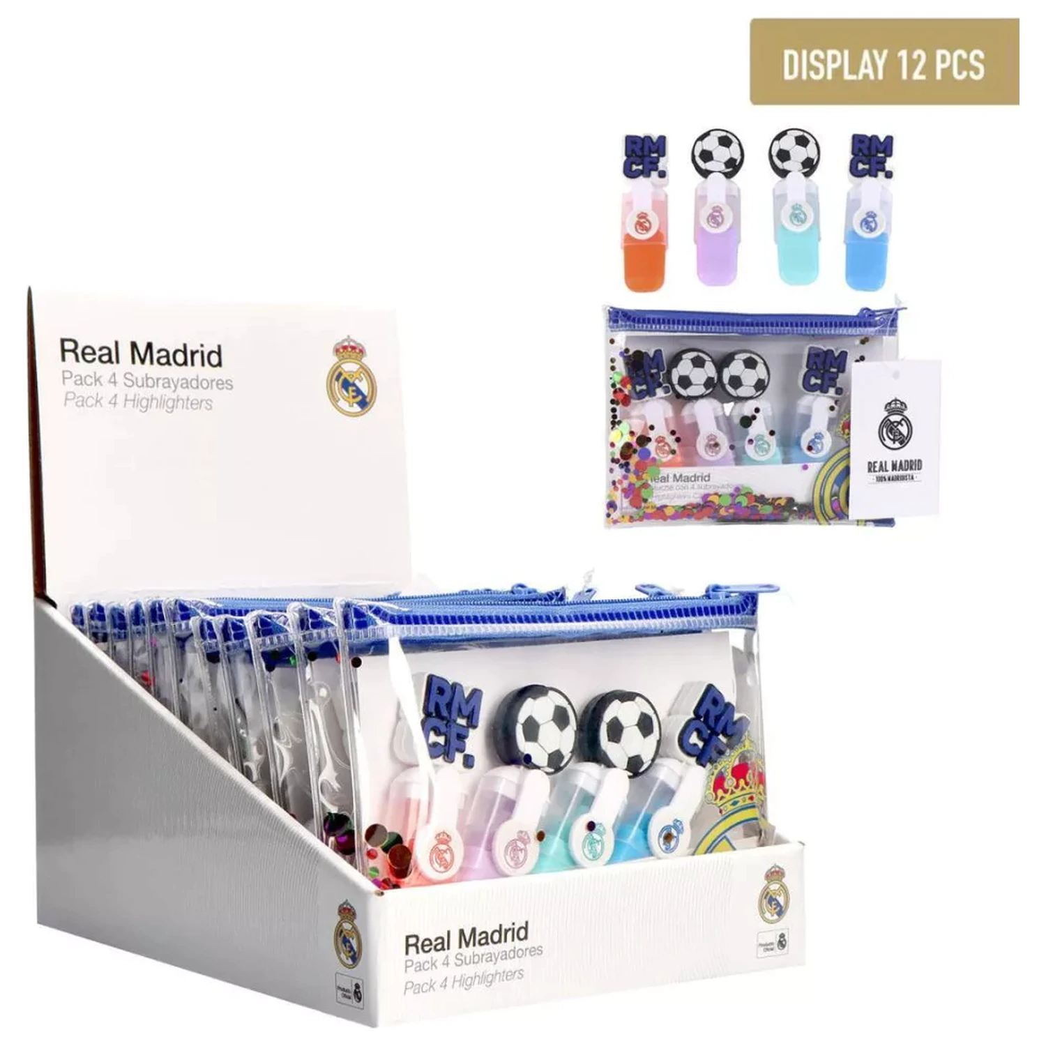 Real Madrid Ball Mini Set de 4 Textmarker poza produsului