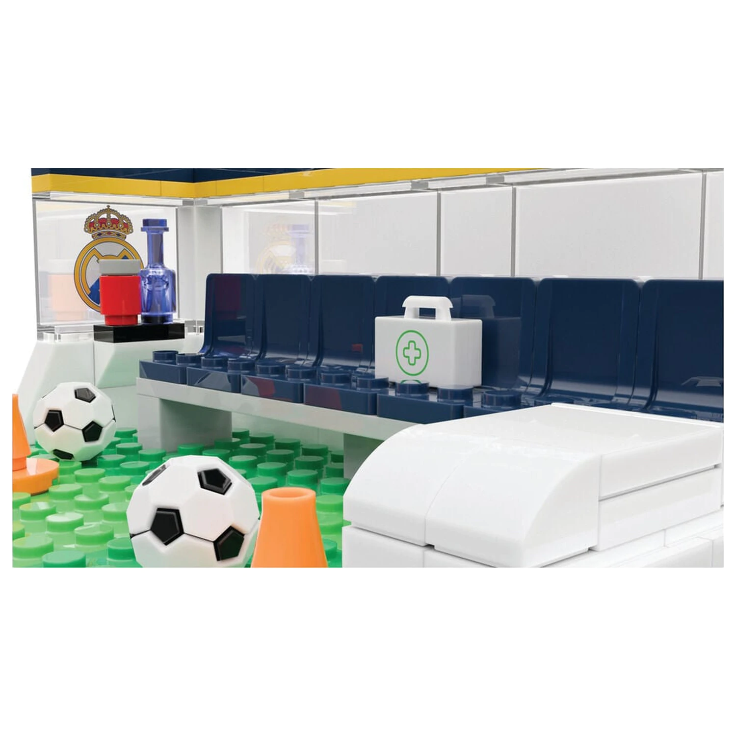 Set bancă Real Madrid cu figurine 184 piese poza produsului