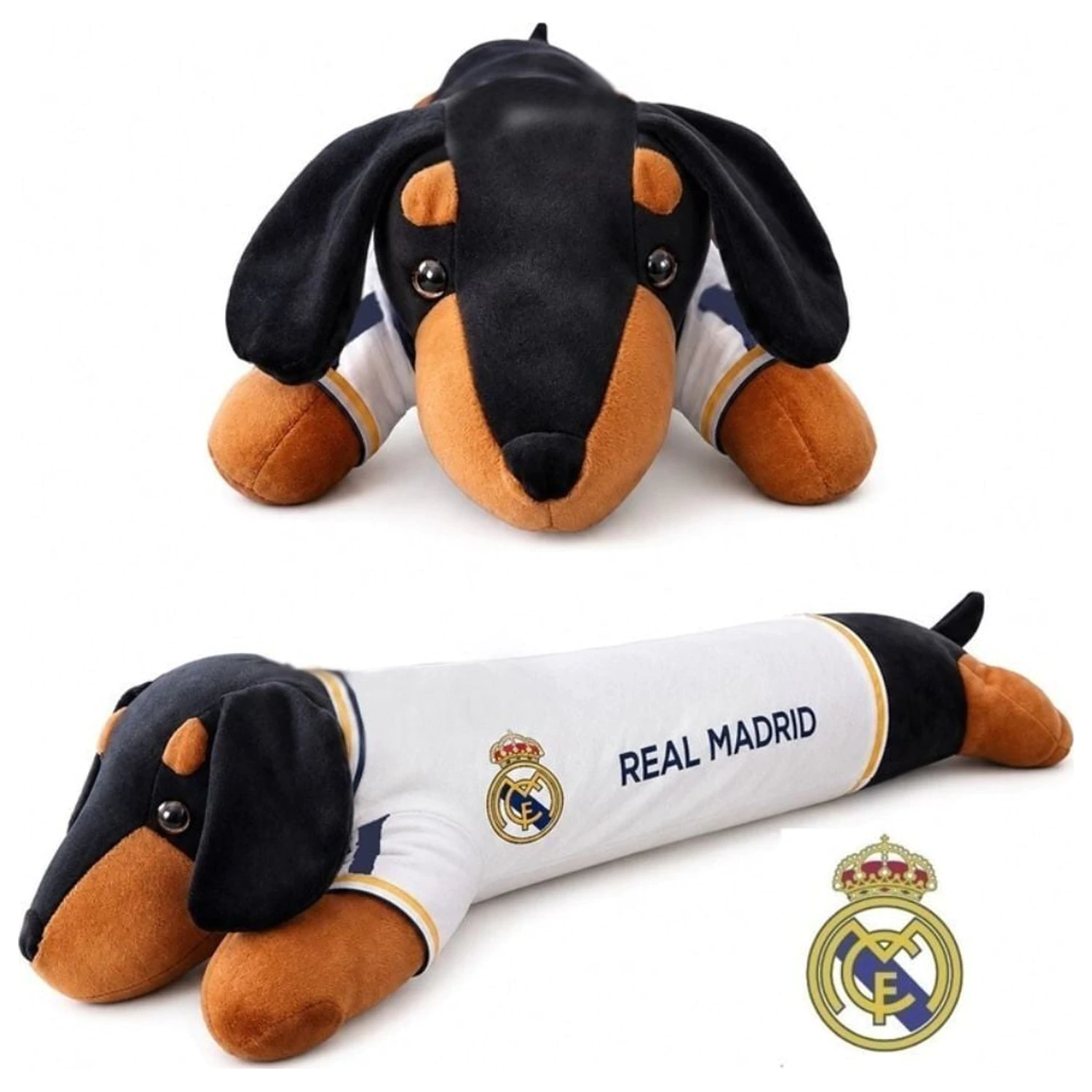Real Madrid Dachshund Dog jucarie de plus 60cm poza produsului
