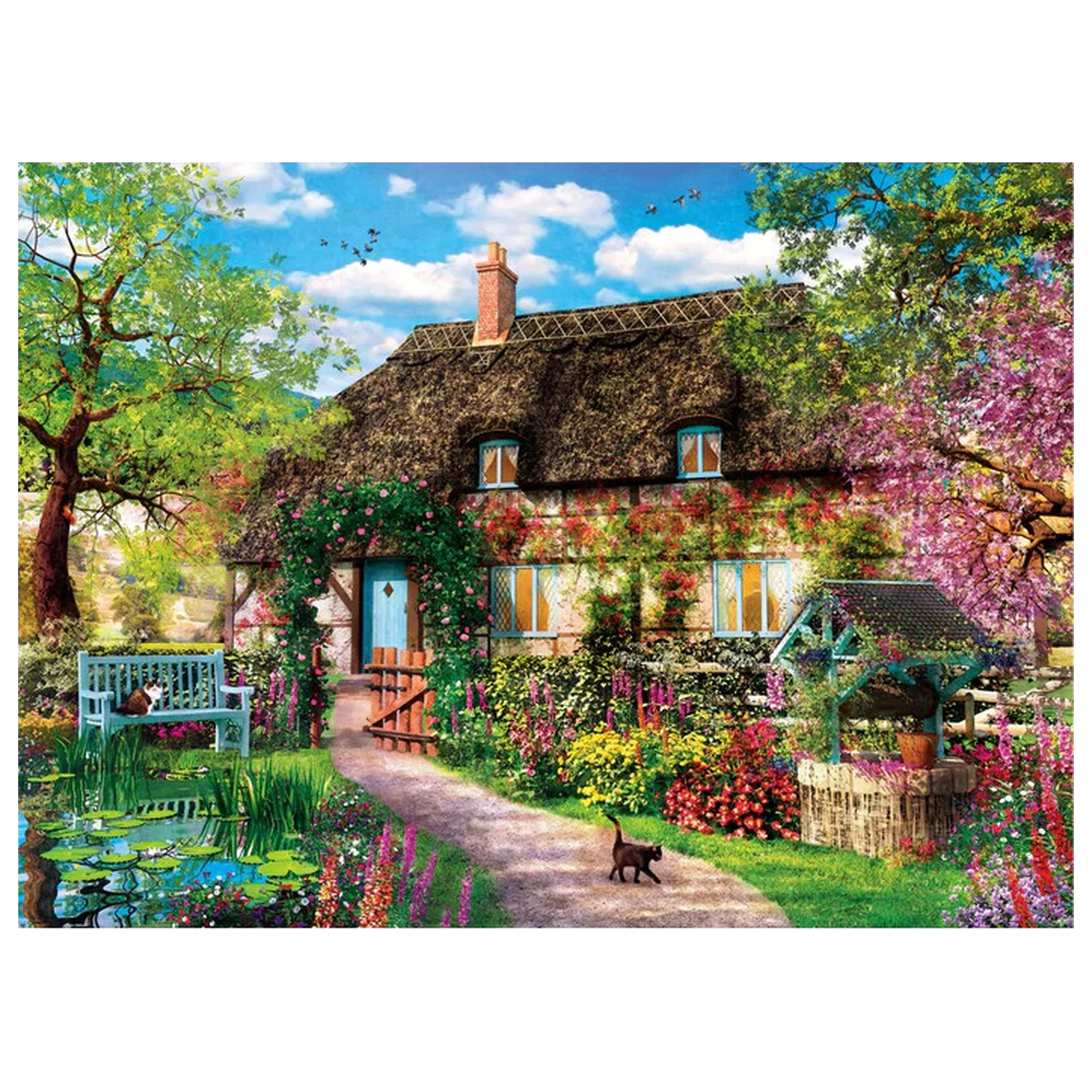 Old Cottage Secret Garden 1000-piese puzzle poza produsului