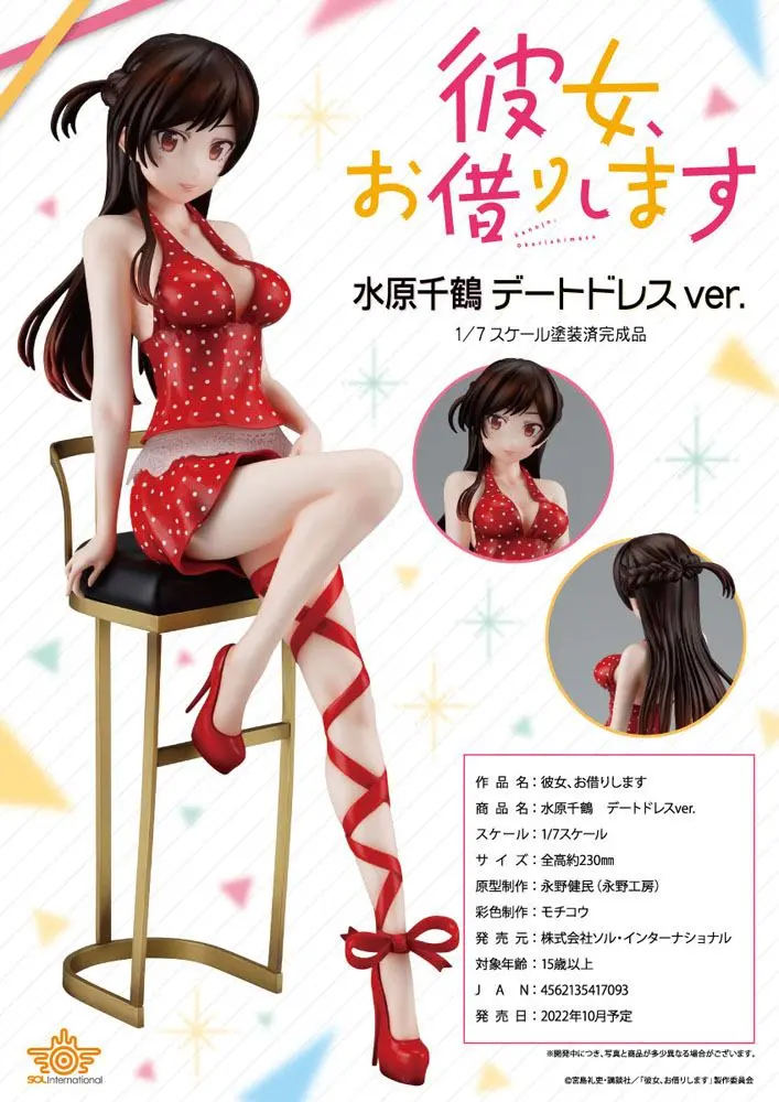 Rent-a-Girlfriend Statuie PVC 1/7 Chizuru Mizuhara Date Dress Ver. 23 cm poza produsului