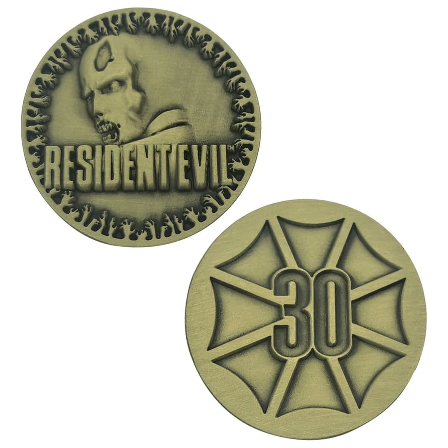 Resident Evil Collectable Coin 30th Anniversary Alamă Antic poza produsului