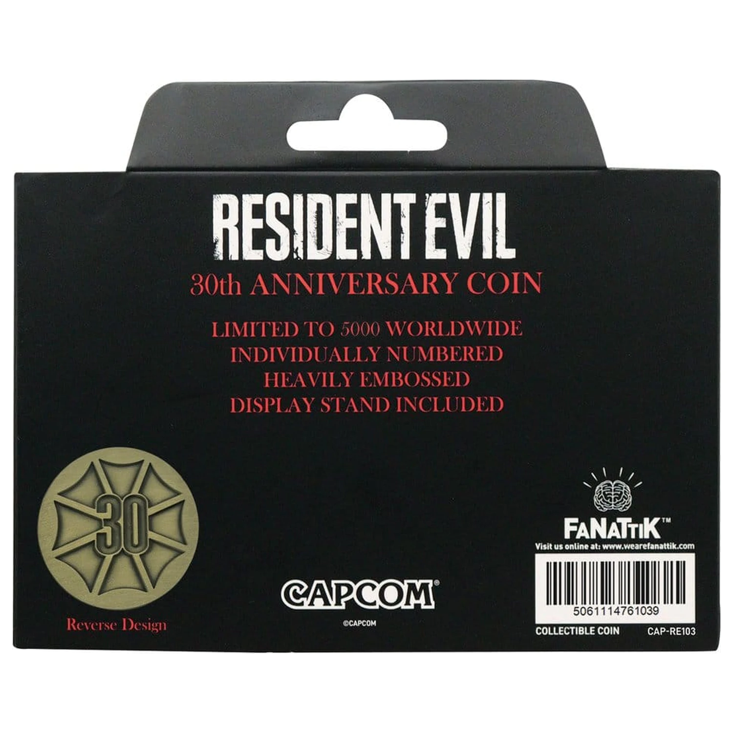 Resident Evil Collectable Coin 30th Anniversary Alamă Antic poza produsului