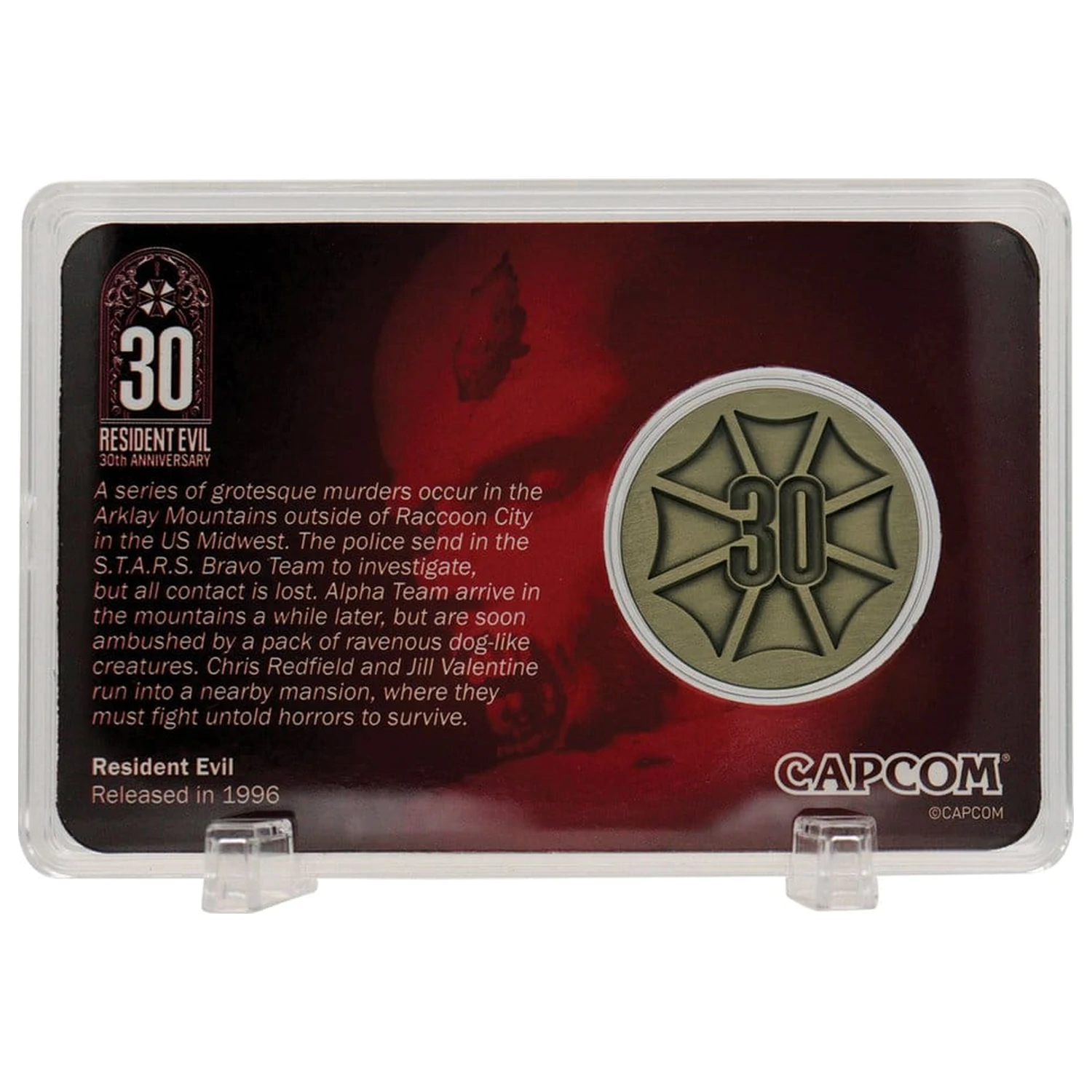 Resident Evil Collectable Coin 30th Anniversary Alamă Antic poza produsului