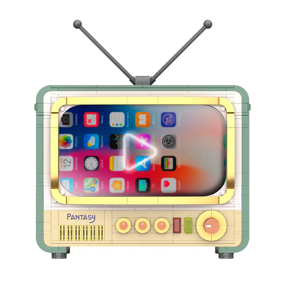 Kit de construcție TV retro 670 piese poza produsului