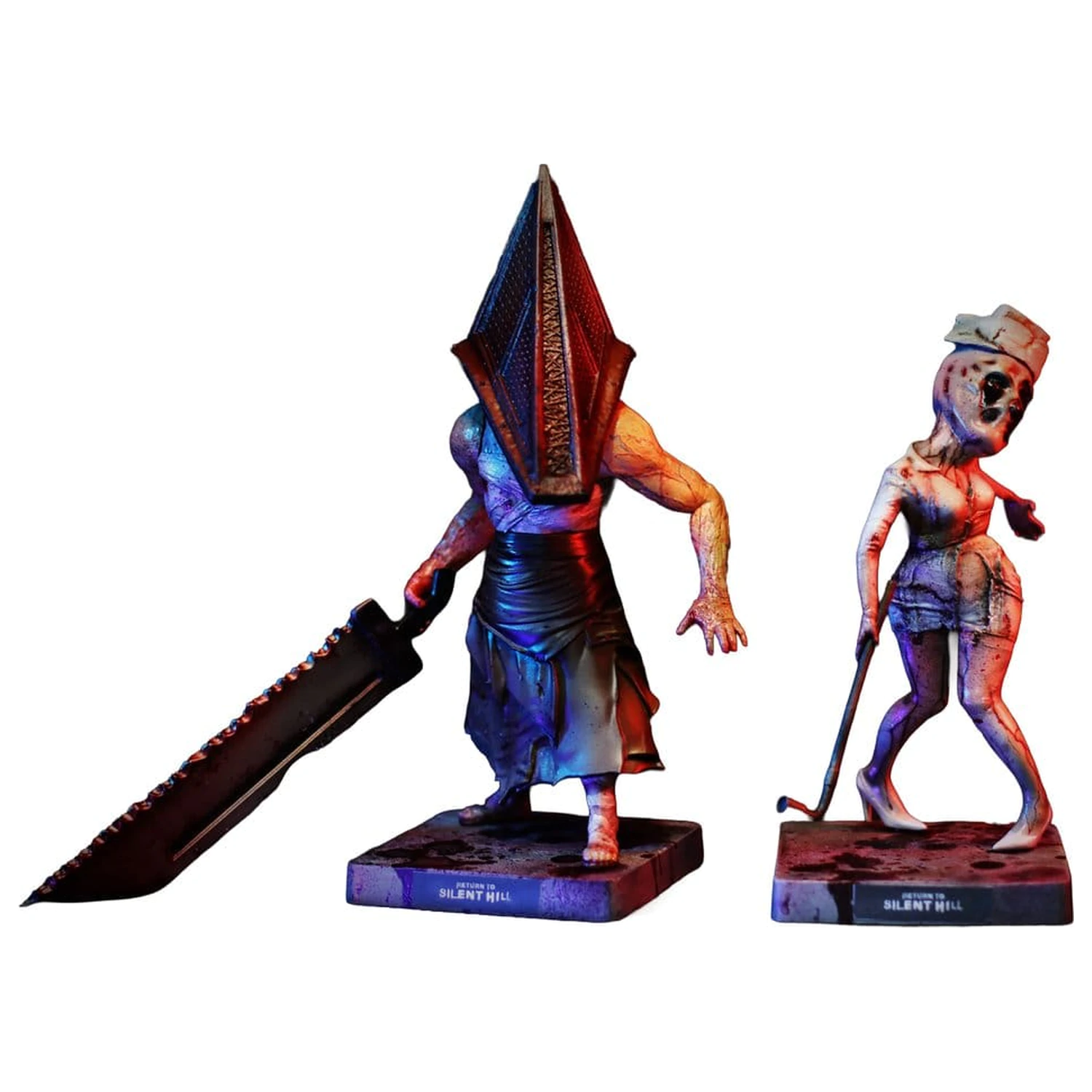 Return to Silent Hill (2026) DefoStyle Figures set de 2 figurine Pyramid Head 20 cm si Bubble Head Nurse 17 cm poza produsului