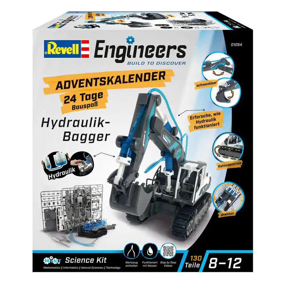 Revell Engineers Advent Calendar Hydraulic excavator model kit Set de model excavator hidraulic poza produsului