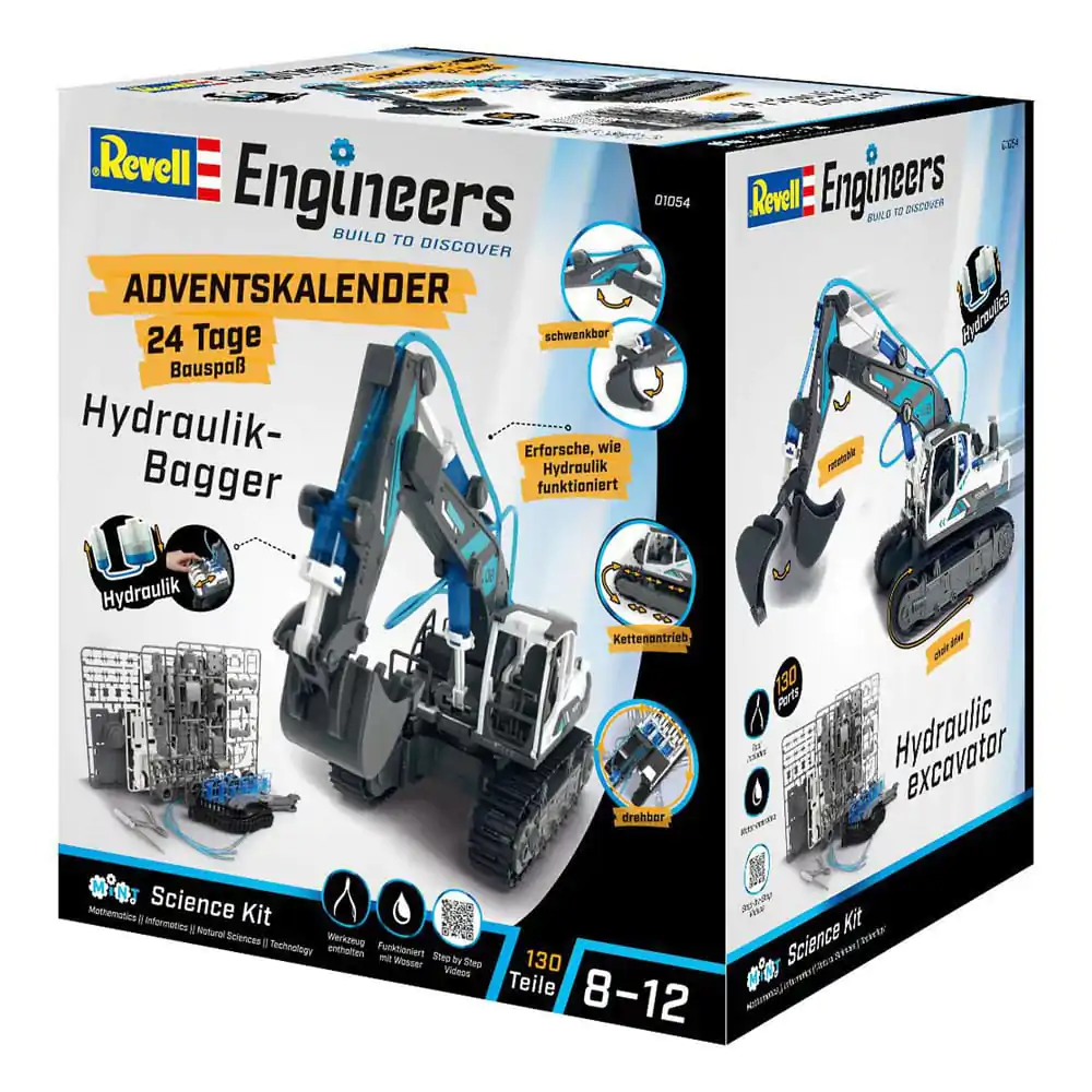 Revell Engineers Advent Calendar Hydraulic excavator model kit Set de model excavator hidraulic poza produsului