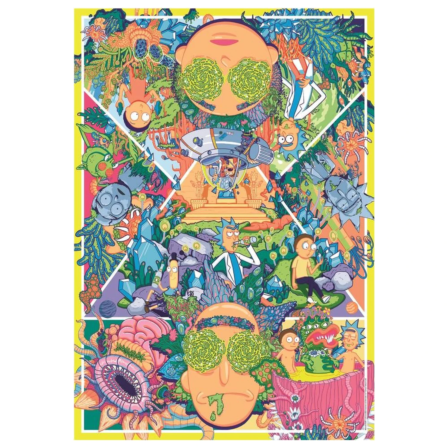 Rick and Morty 2 puzzle 1000 piese poza produsului